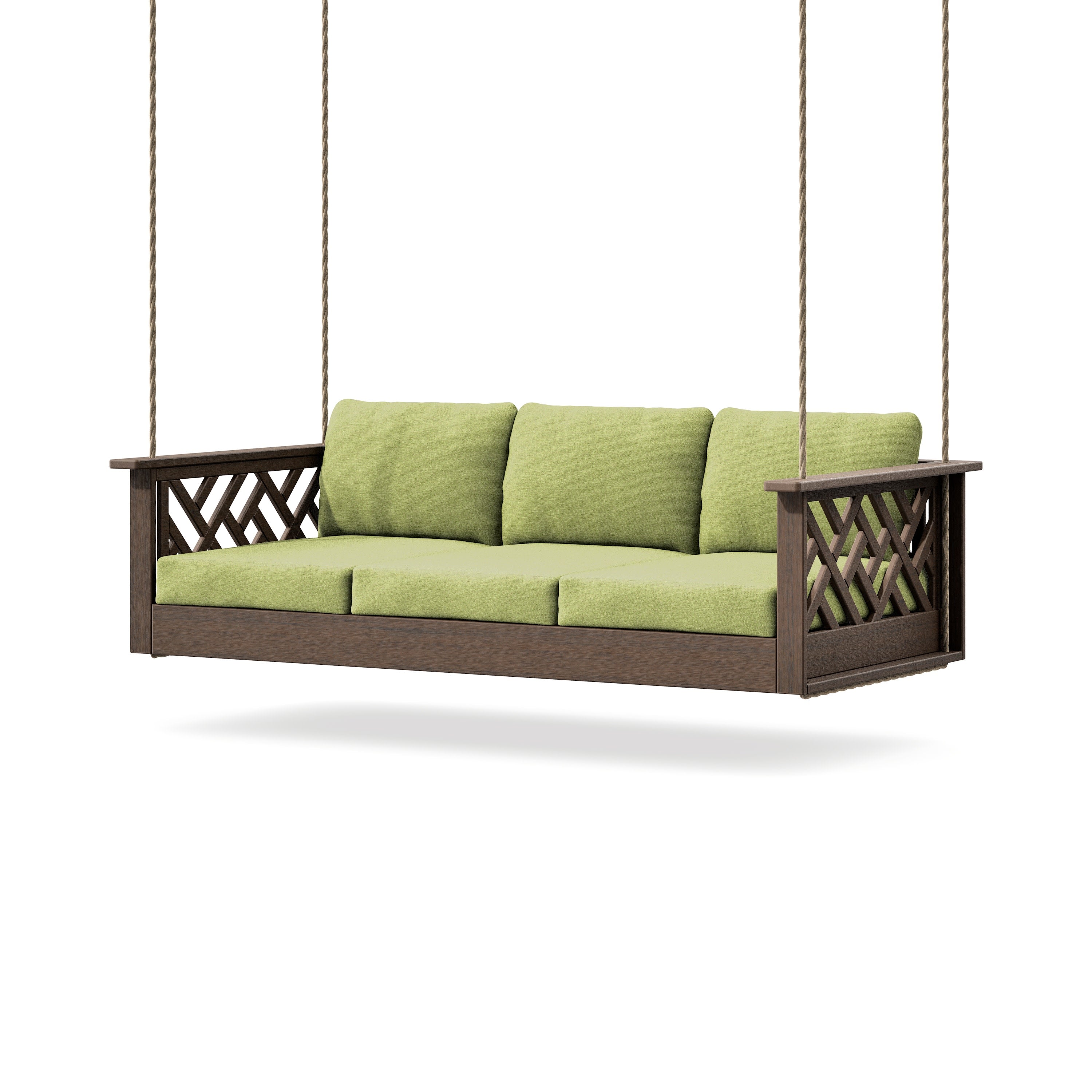 Chippendale Daybed Swing in Kona / Chartreuse Boucle