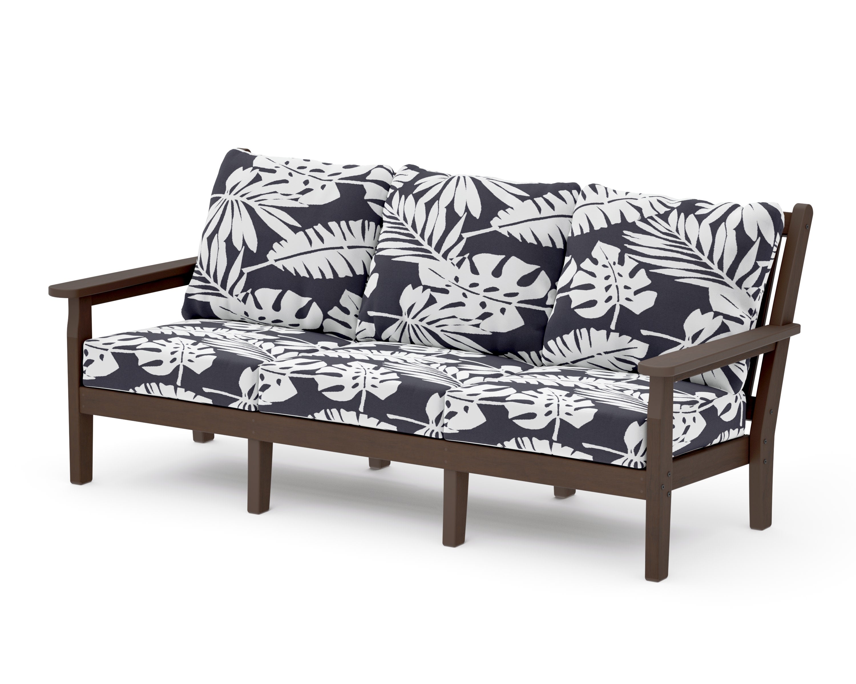 Chippendale Deep Seating Sofa in Kona / Leaf Navy