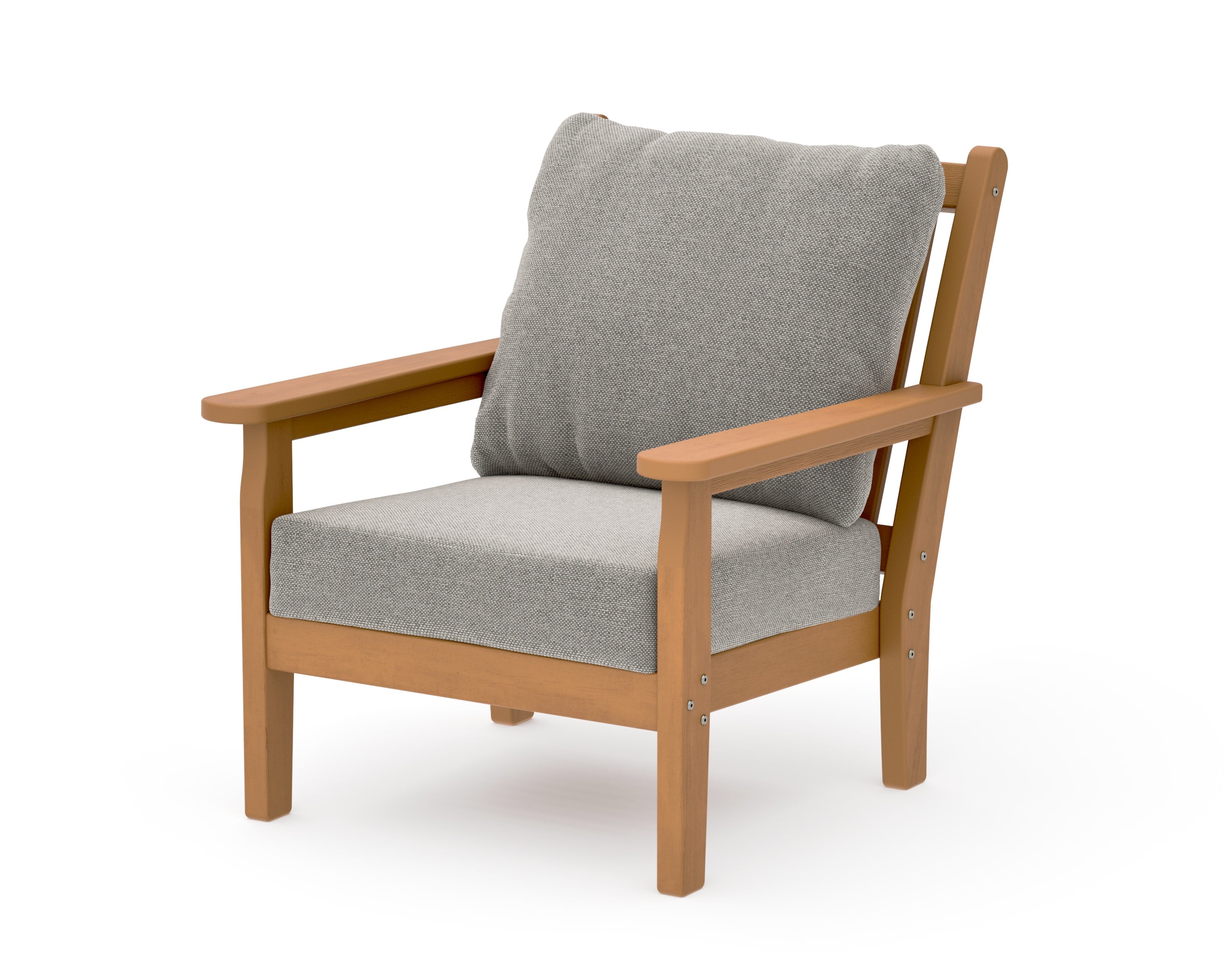 Chippendale Deep Seating Chair in Natural / Weathered Tweed