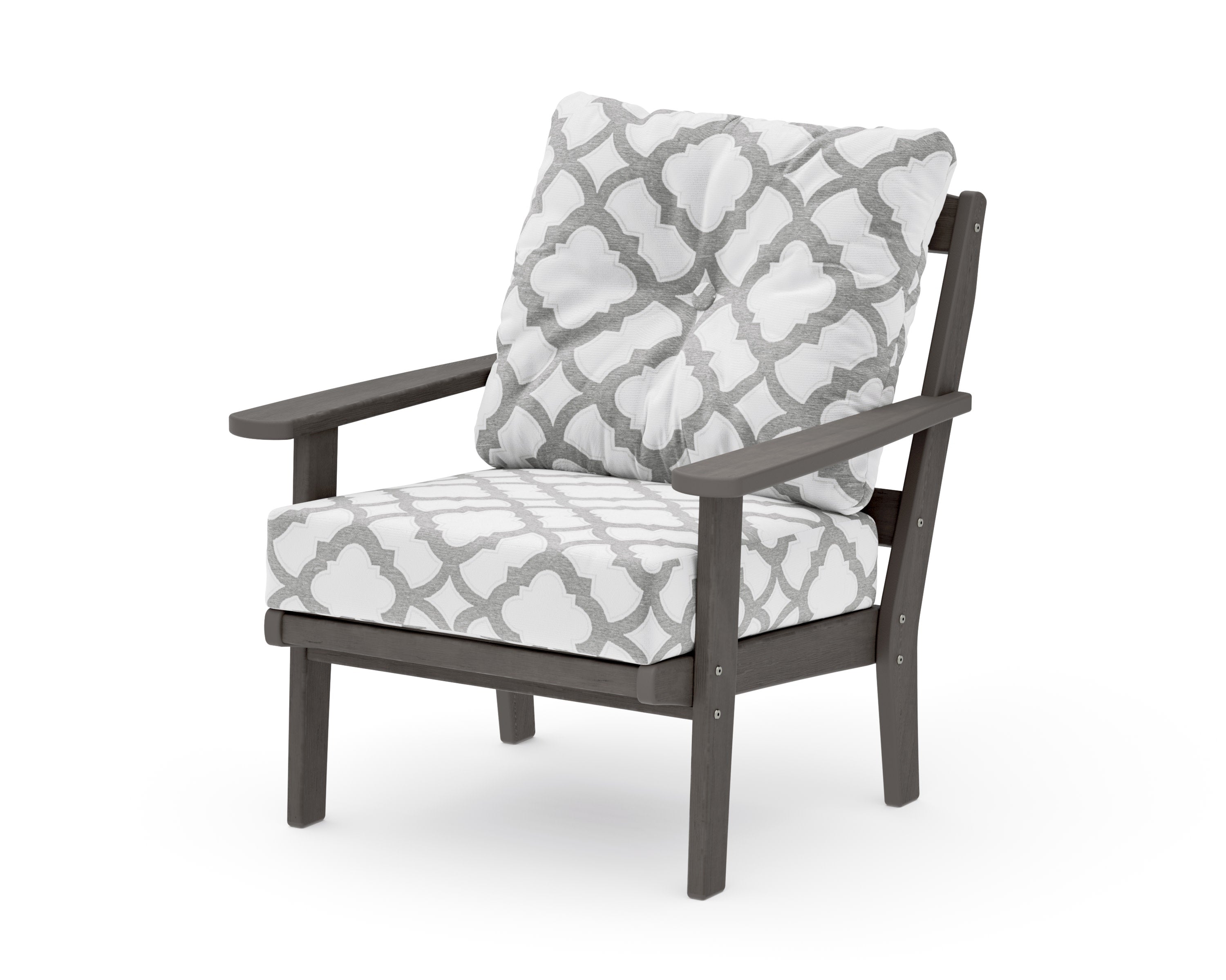 Mission Deep Seating Chair in Driftwood / Trellis Grey Mist