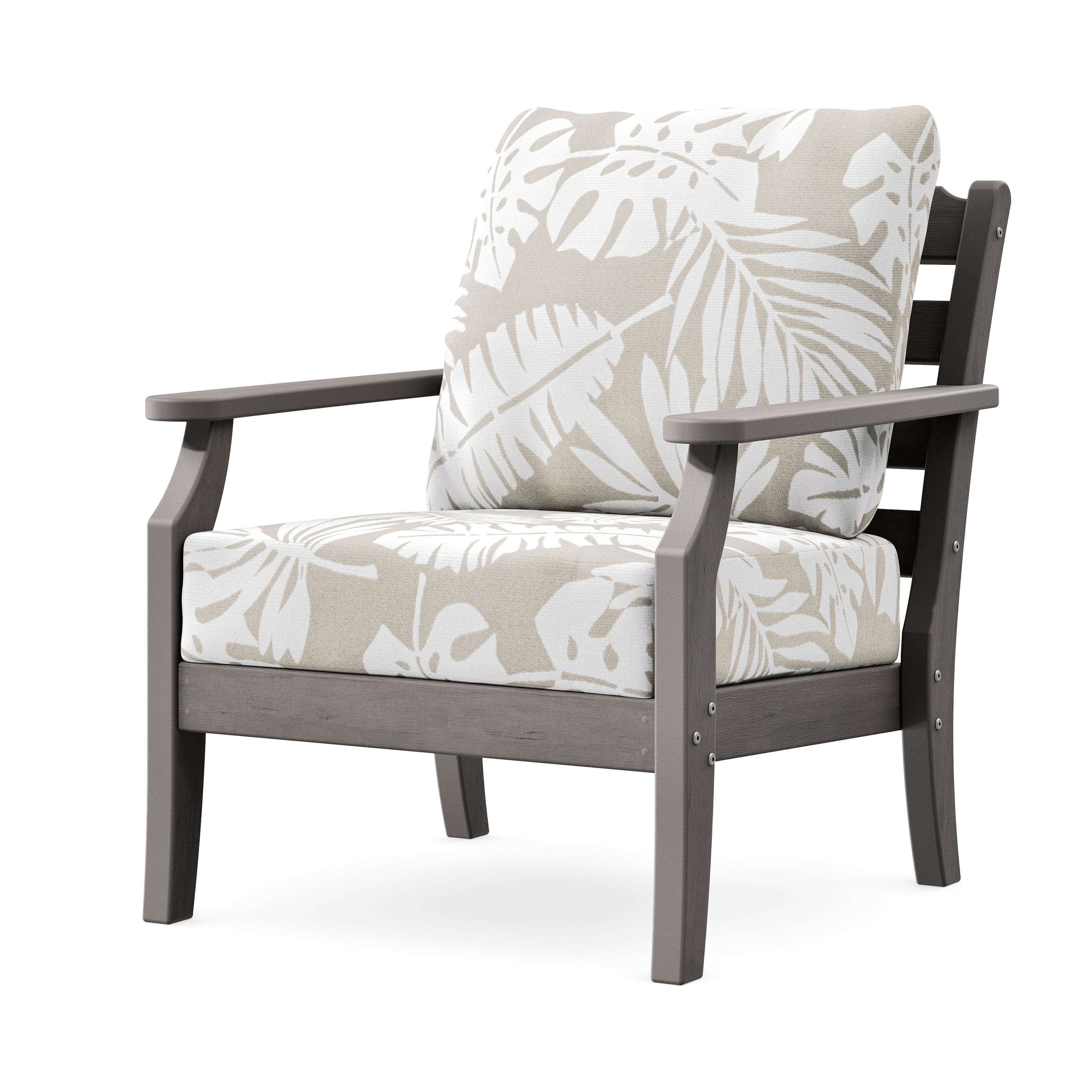 Savannah Deep Seating Chair in Driftwood / Leaf Dune Burlap