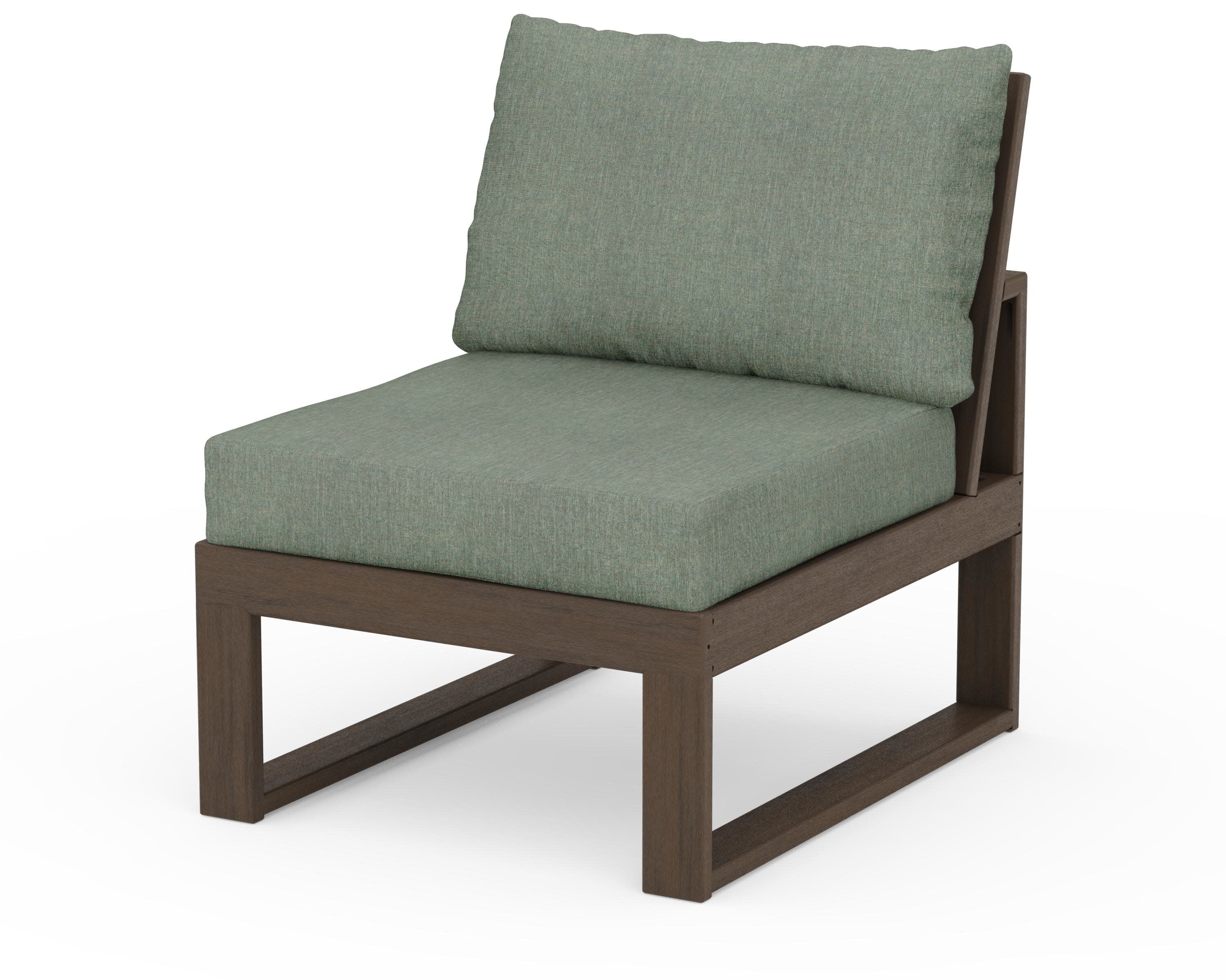 Modular Armless Chair in Kona / Cast Sage