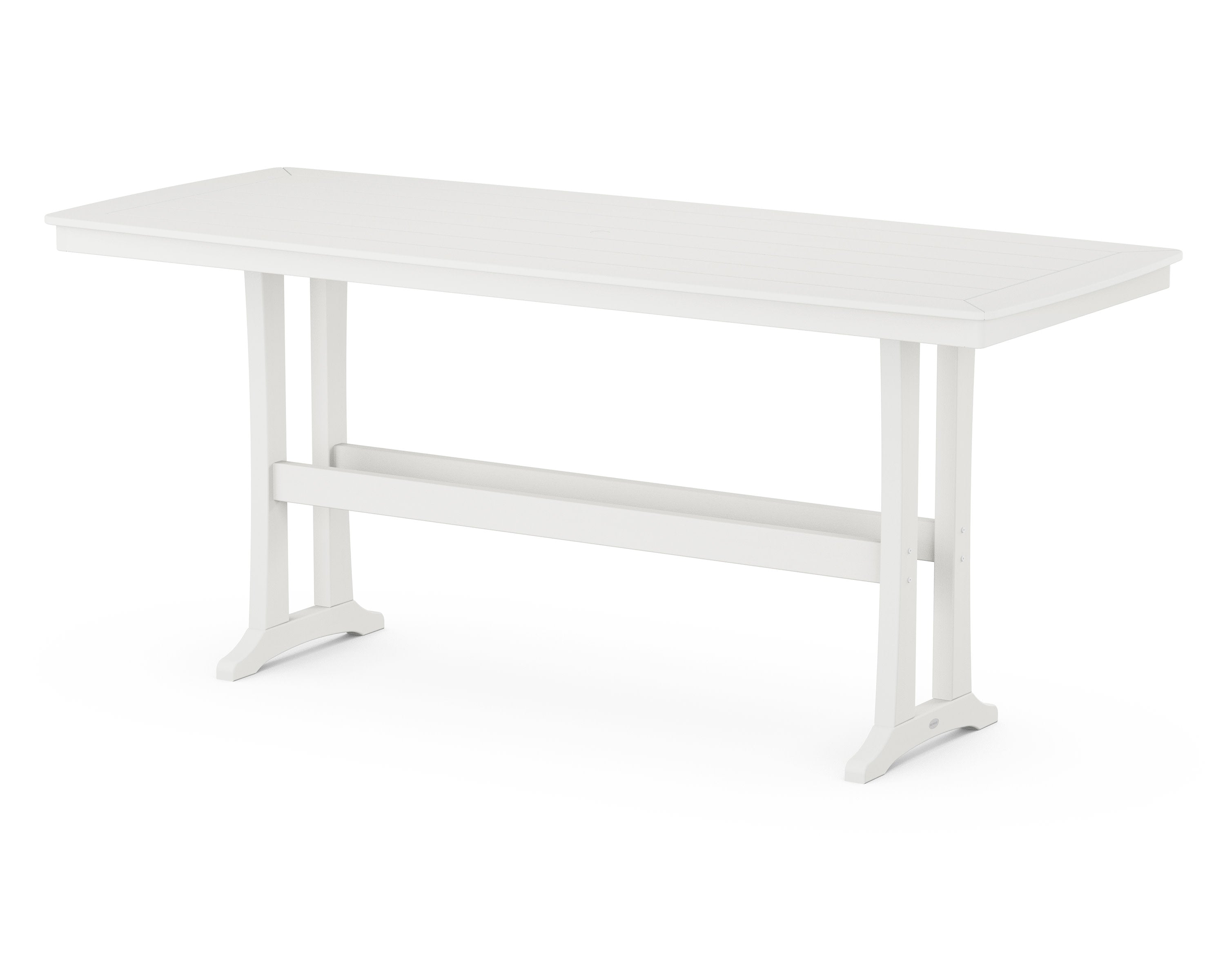 Nautical Trestle 39" x 97" Bar Table in Vintage White