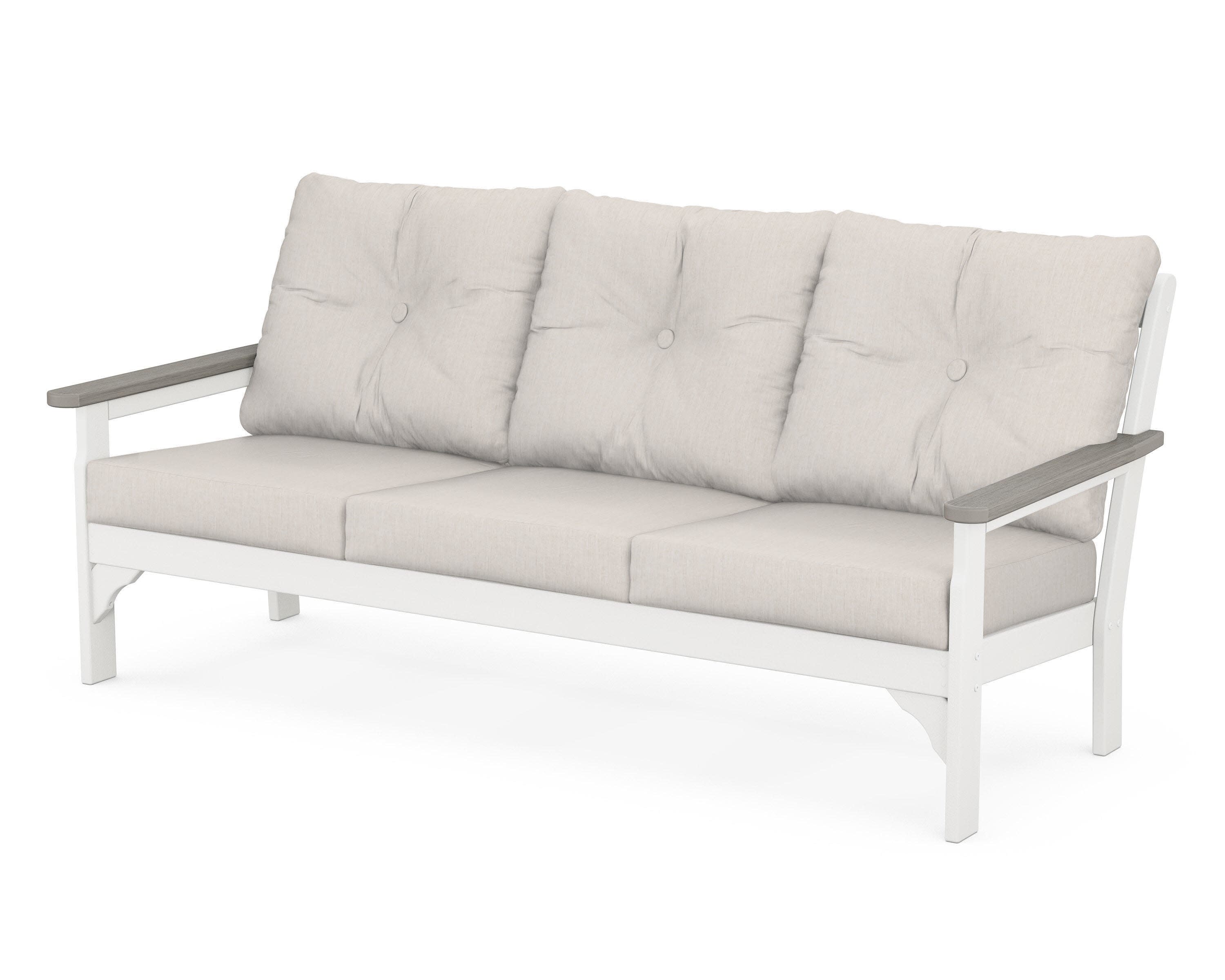 Vineyard Deep Seating Sofa in White / Driftwood / Cast Ash