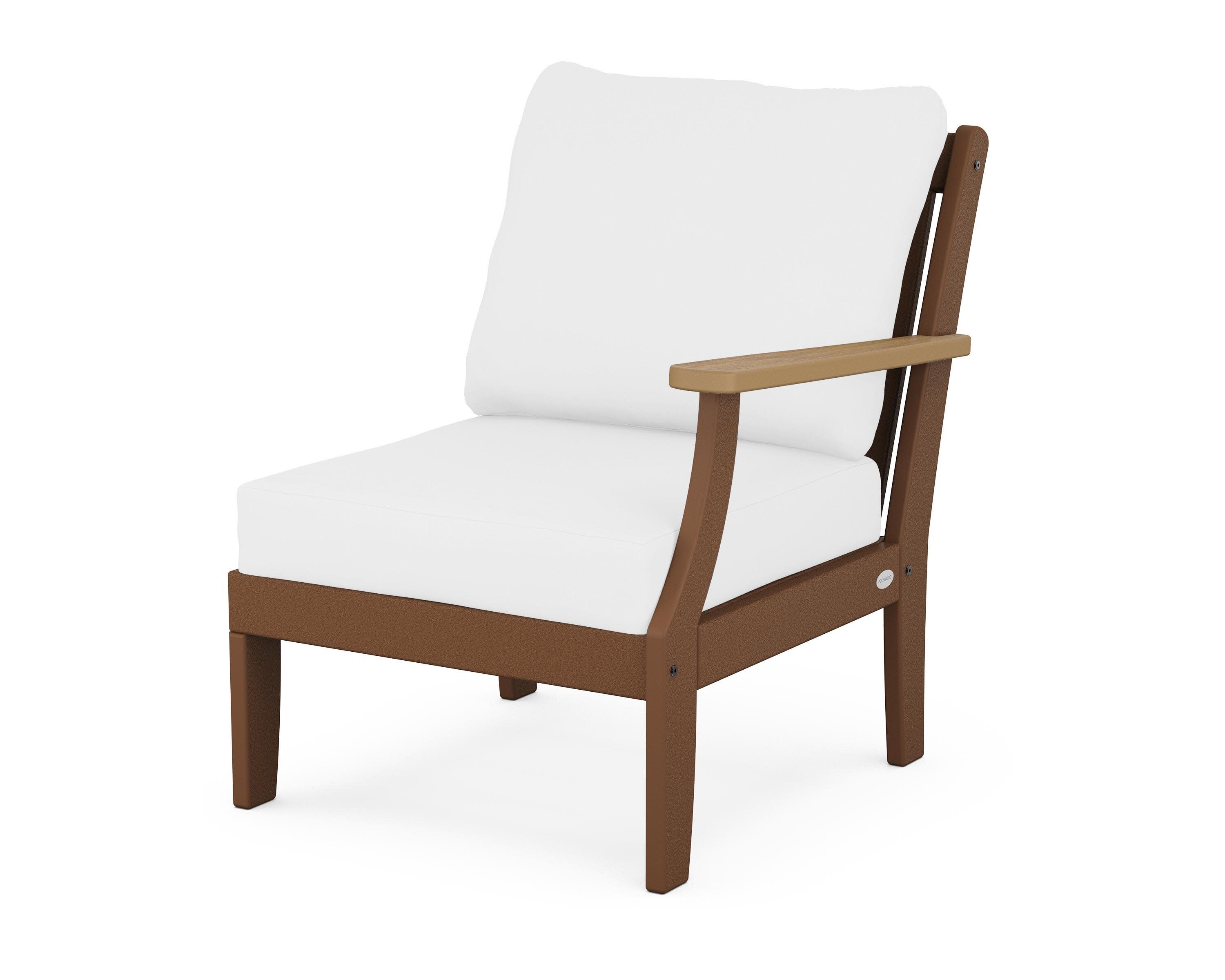 Braxton Modular Right Arm Chair in Teak / Natural / Natural
