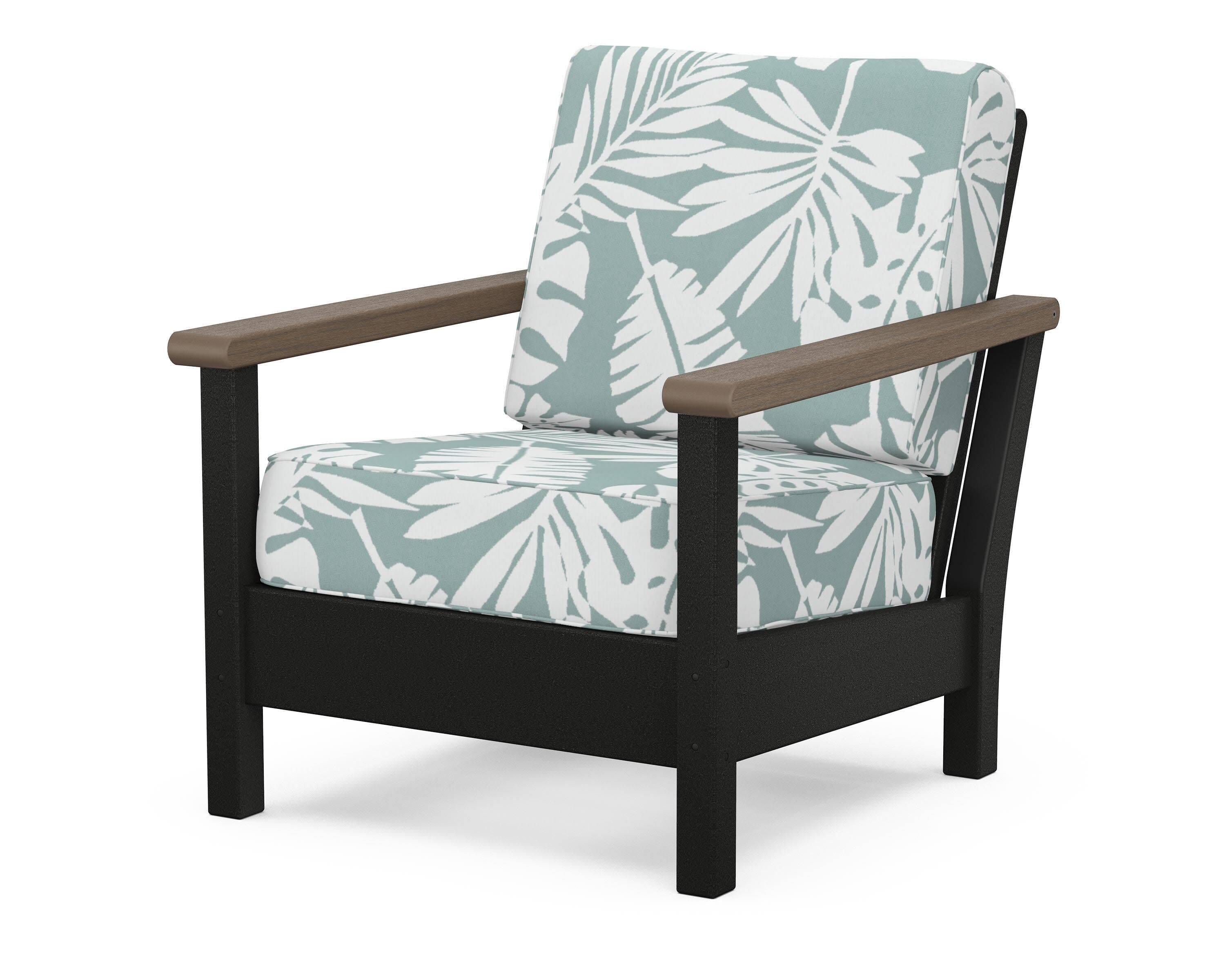 Harbour Deep Seating Chair in Black / Kona / Leaf Glacier Spa