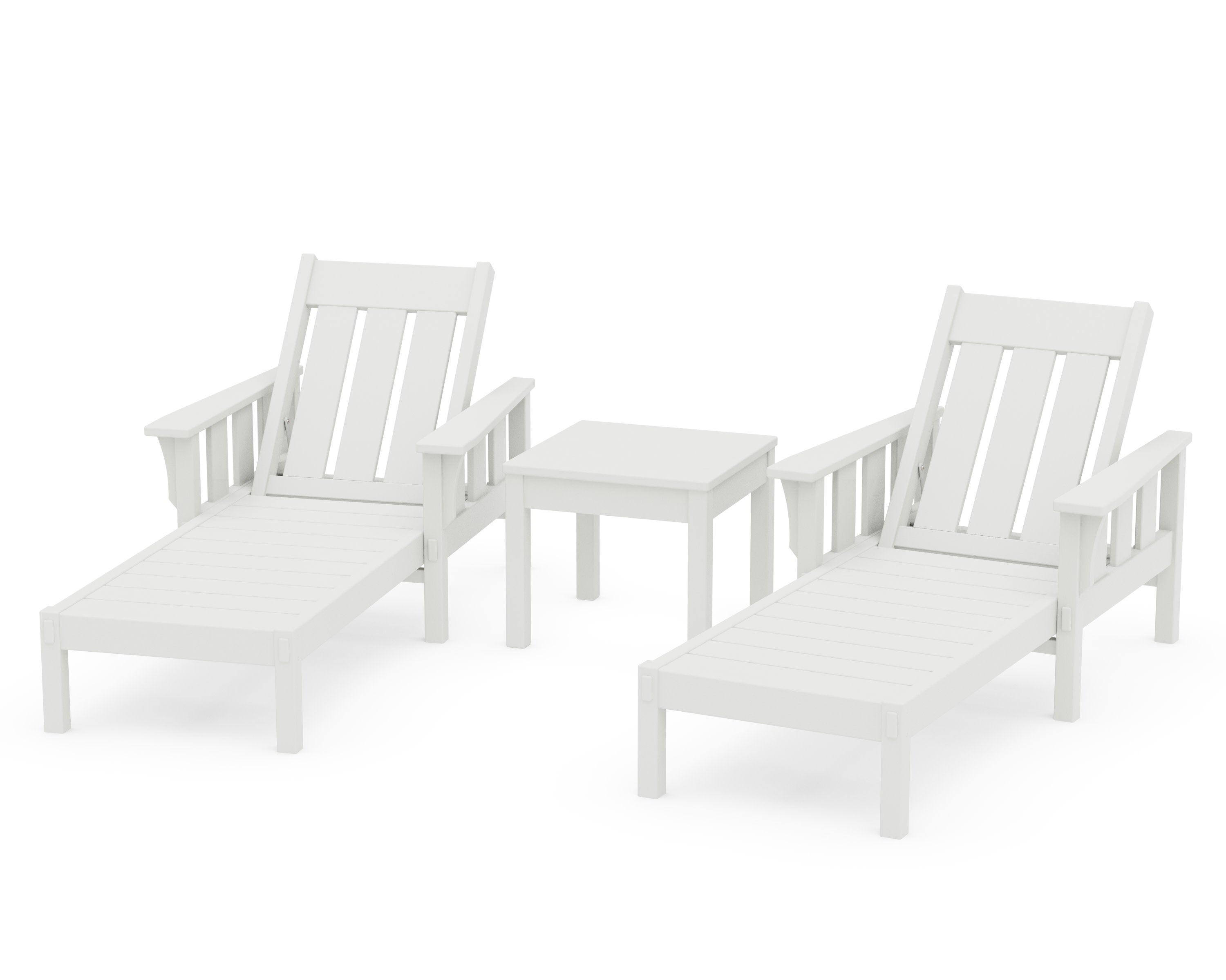 Acadia 3-Piece Chaise Set in Vintage White