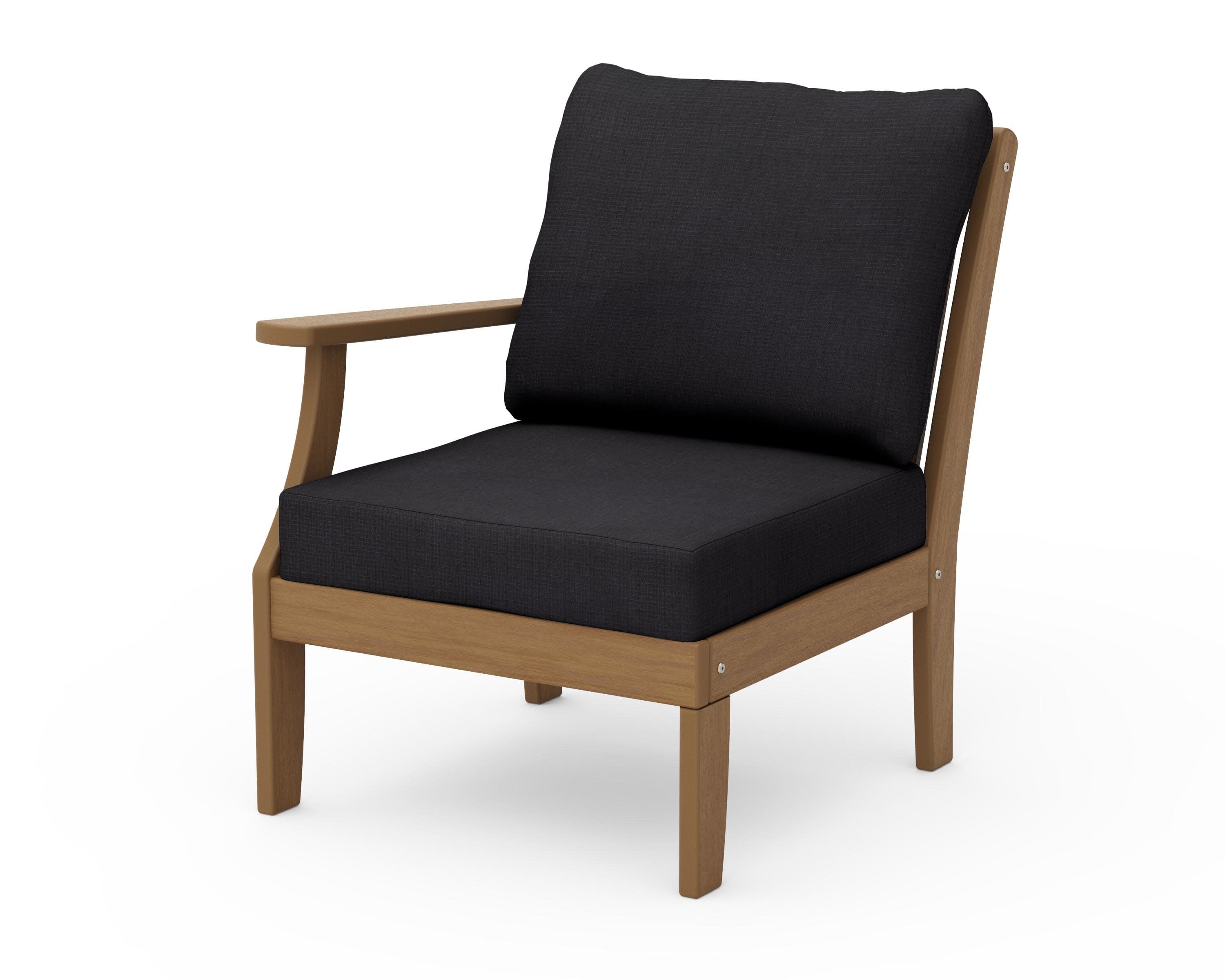 Braxton Modular Left Arm Chair in Natural / Midnight Linen