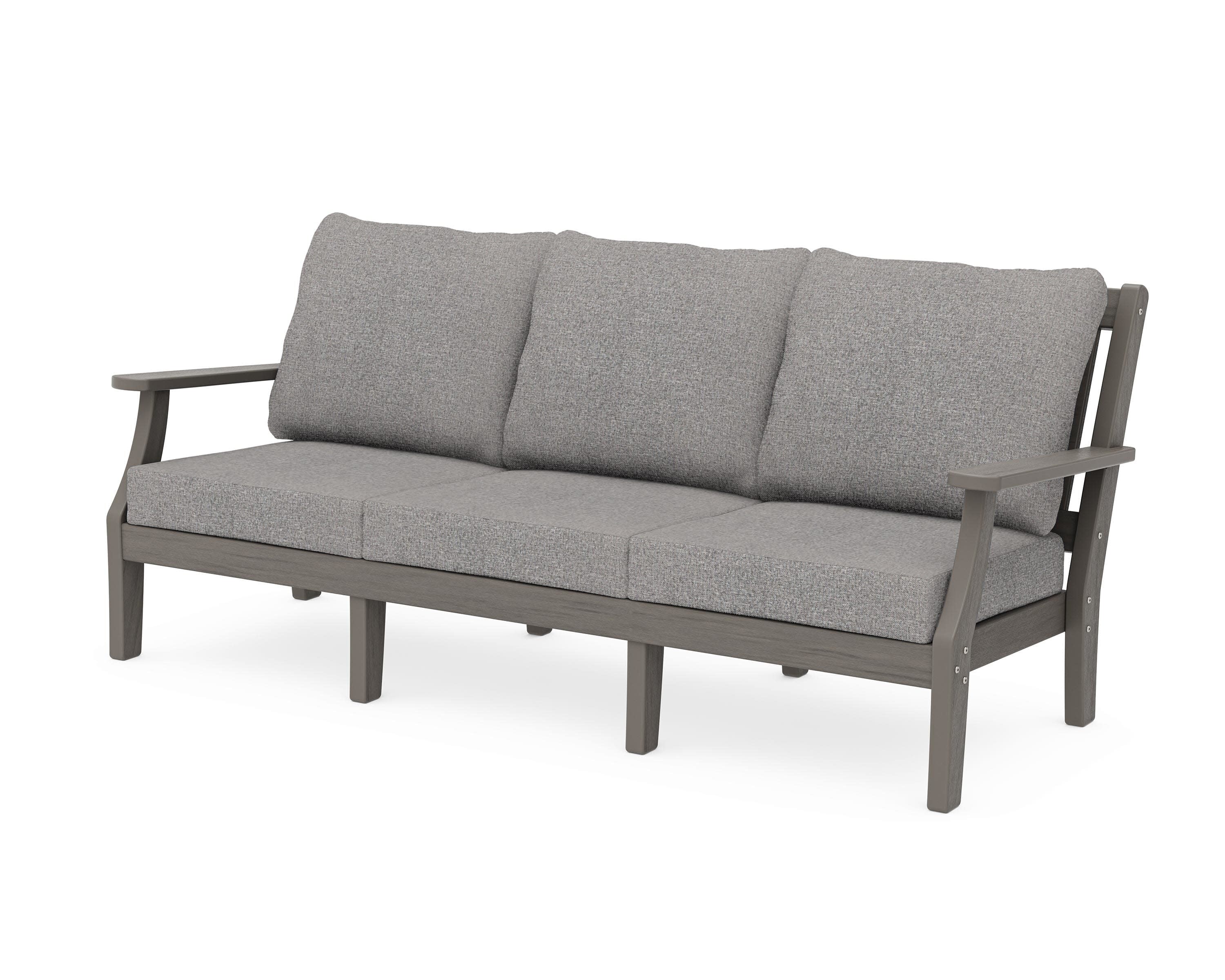 Chinoiserie Deep Seating Sofa in Driftwood / Grey Mist