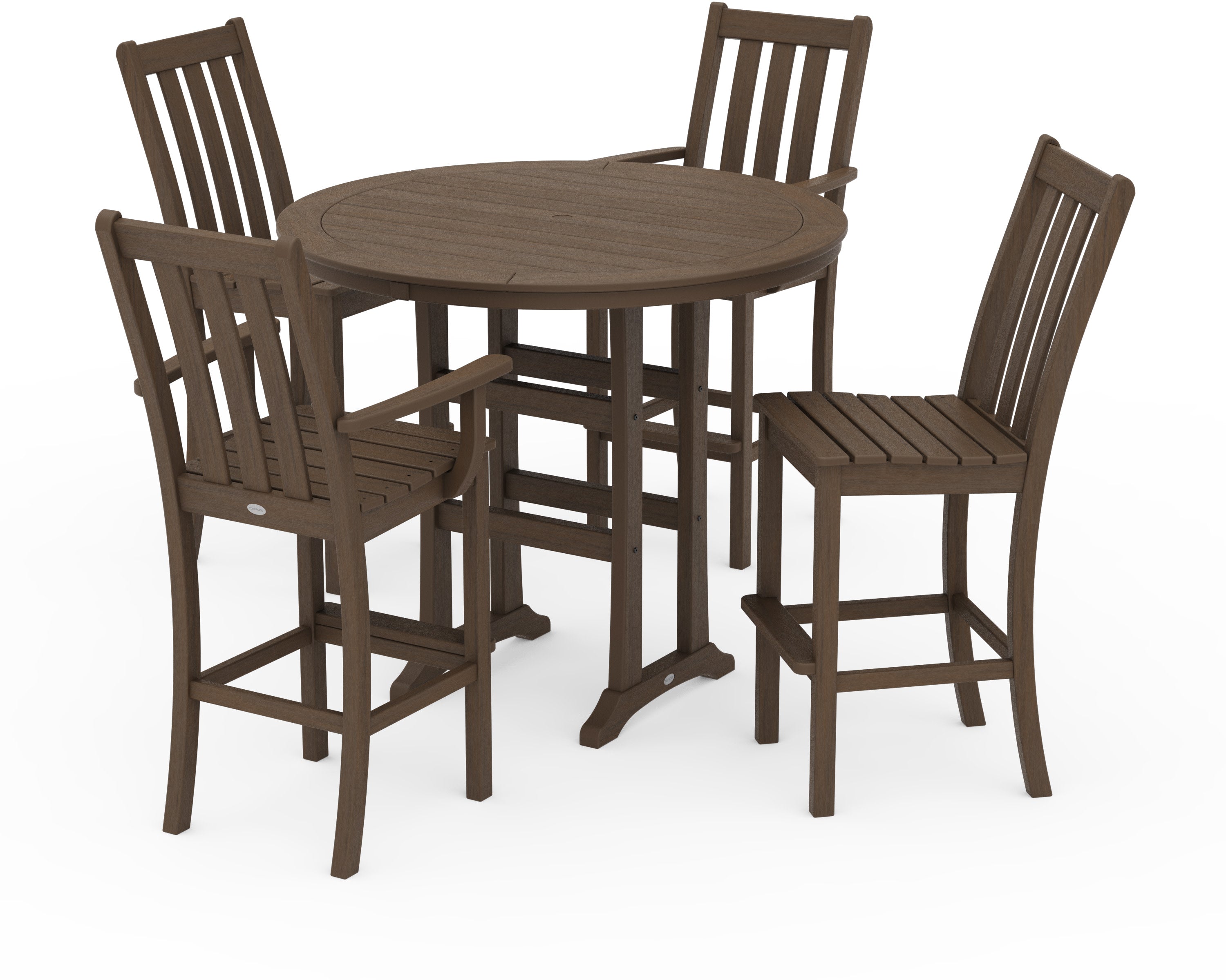 Vineyard 5-Piece Nautical Trestle Bar Set in Kona