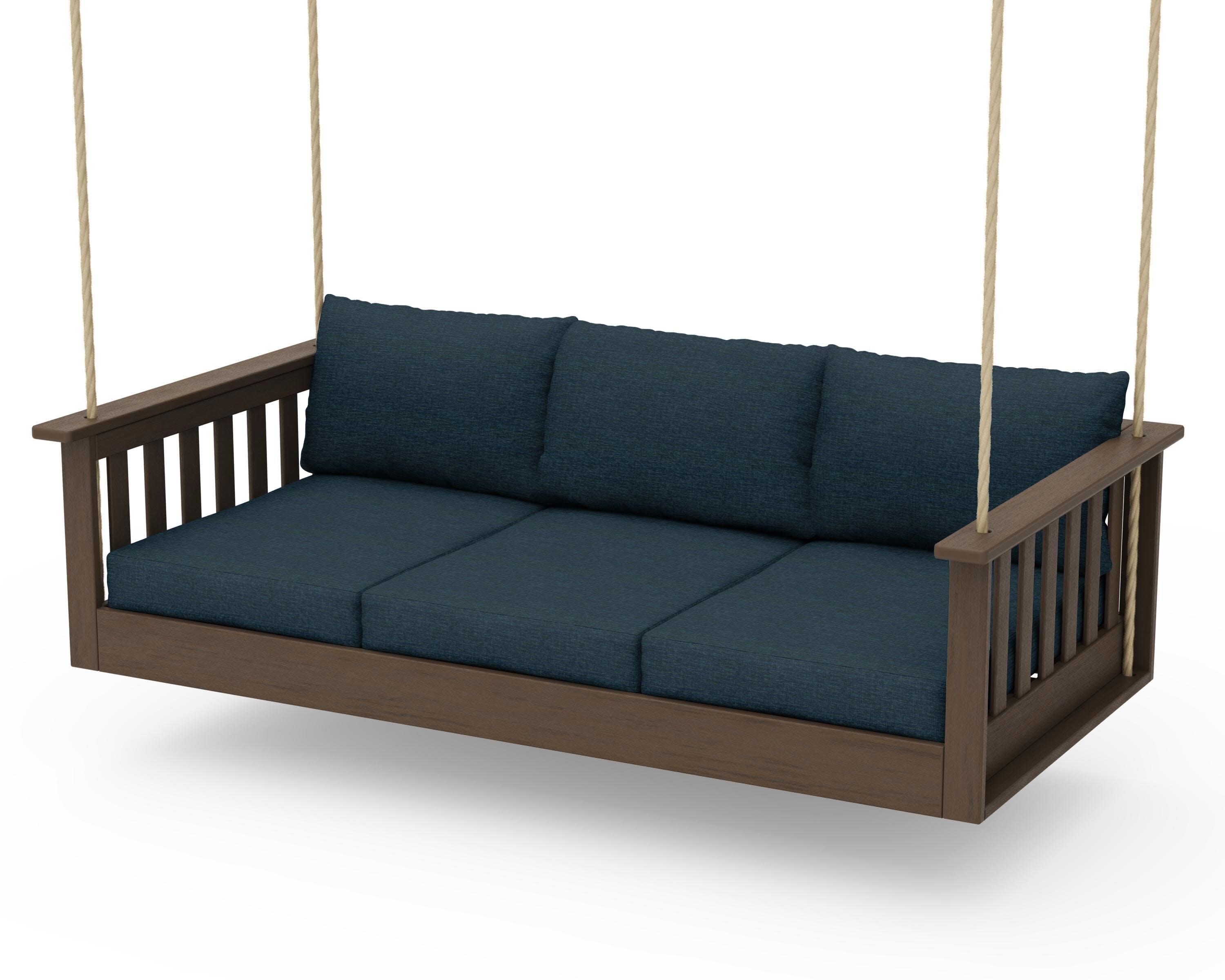 Vineyard Daybed Swing in Kona / Platform Indigo
