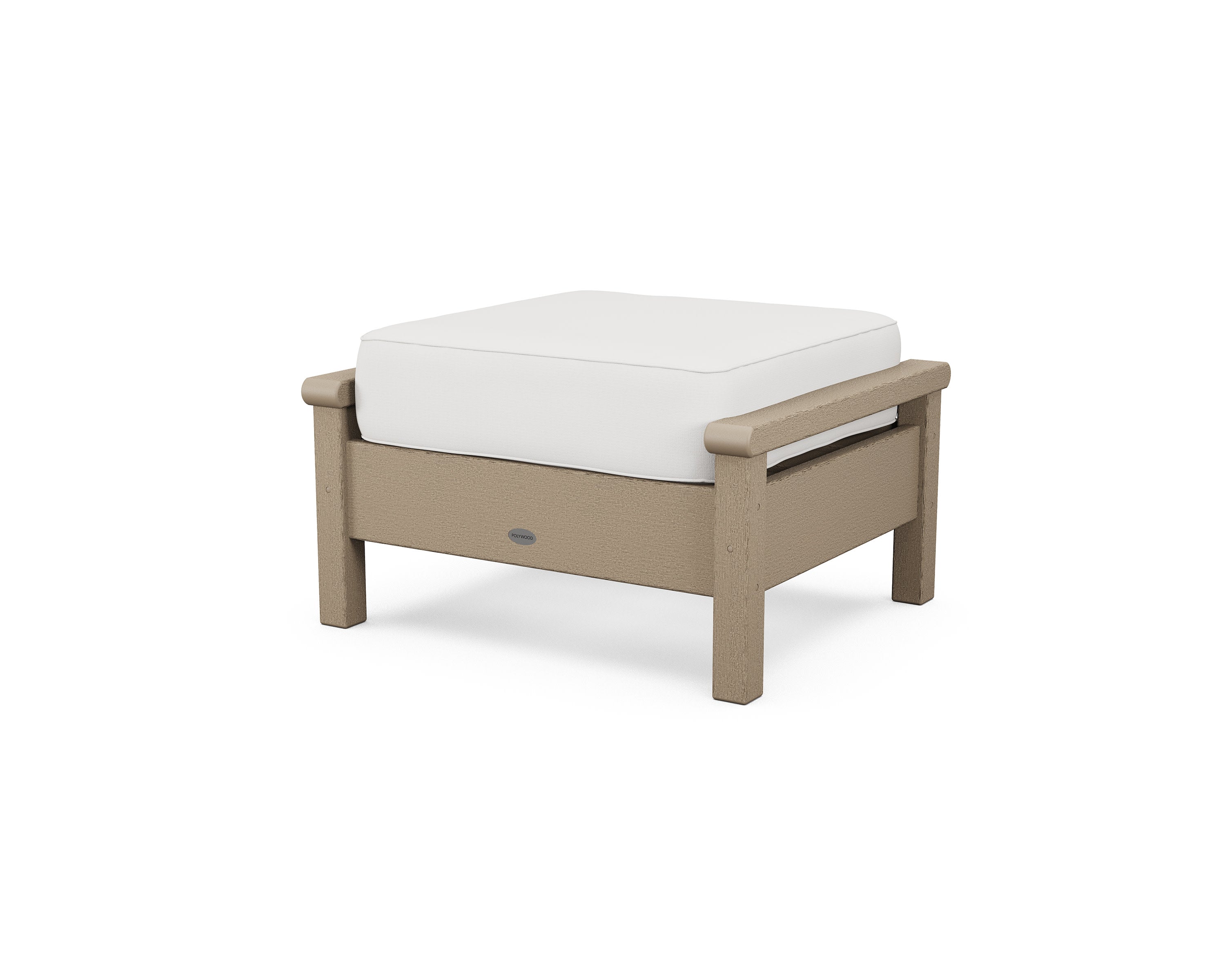 Harbour Deep Seating Ottoman in Vintage Sahara / Natural Linen