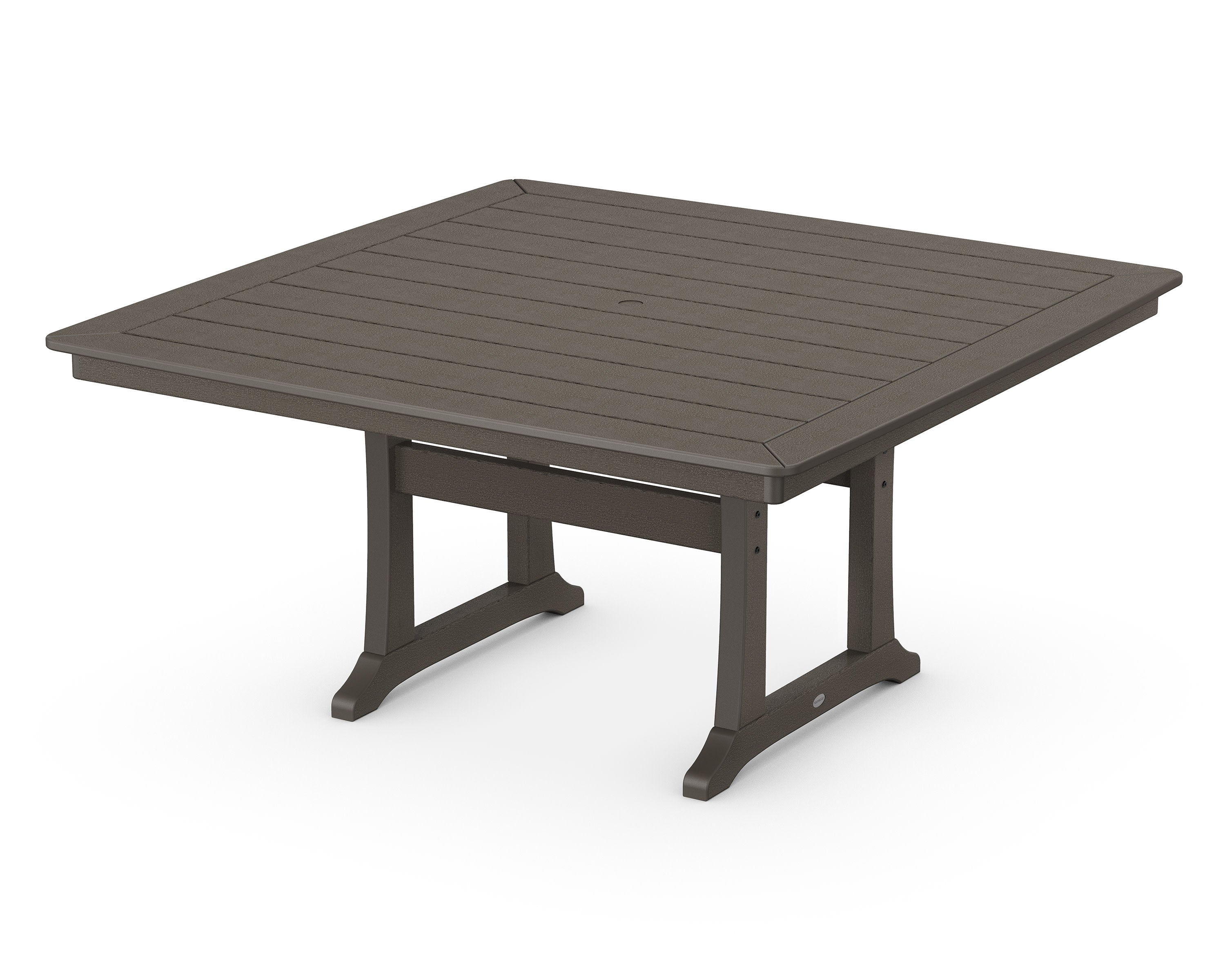Nautical Trestle 59" Dining Table in Vintage Coffee