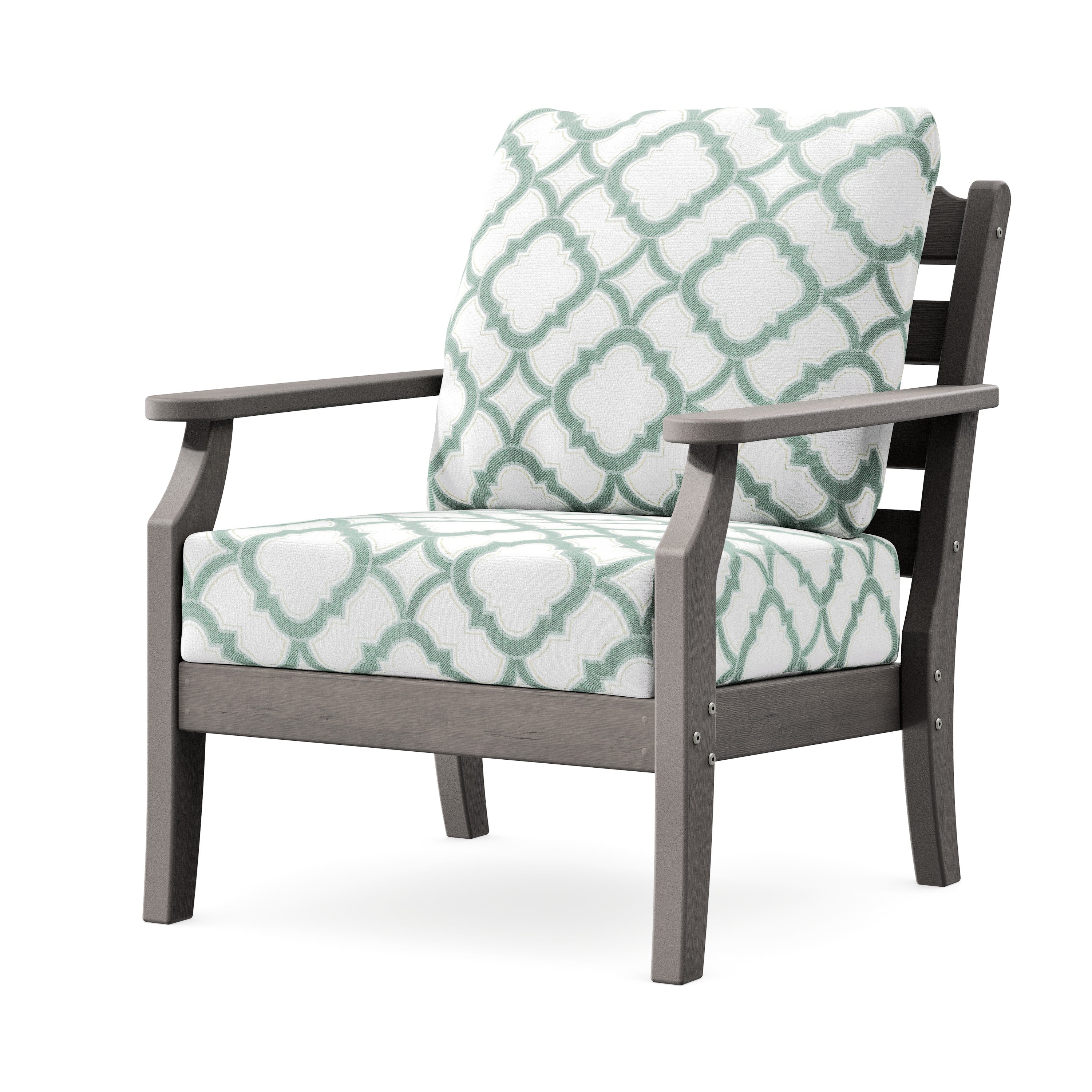 Savannah Deep Seating Chair in Driftwood / Trellis Glacier Spa