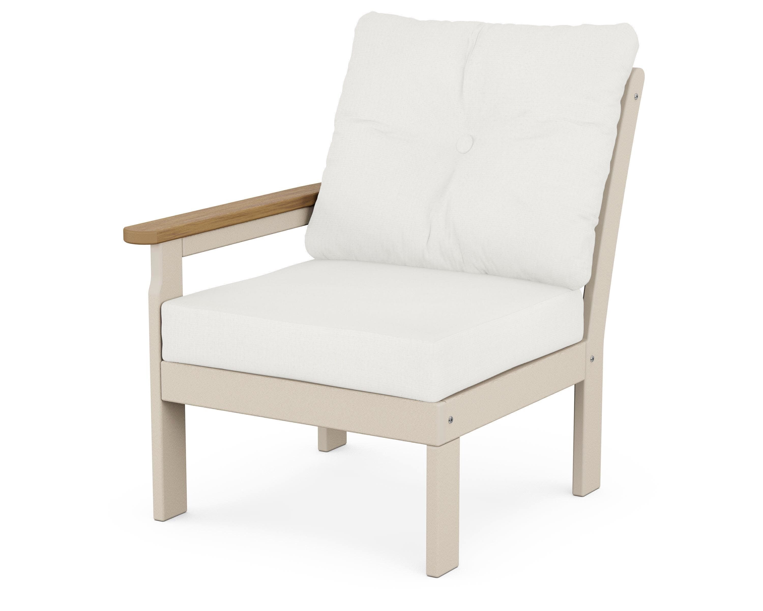 Vineyard Modular Left Arm Chair in Sand / Natural / Natural Linen