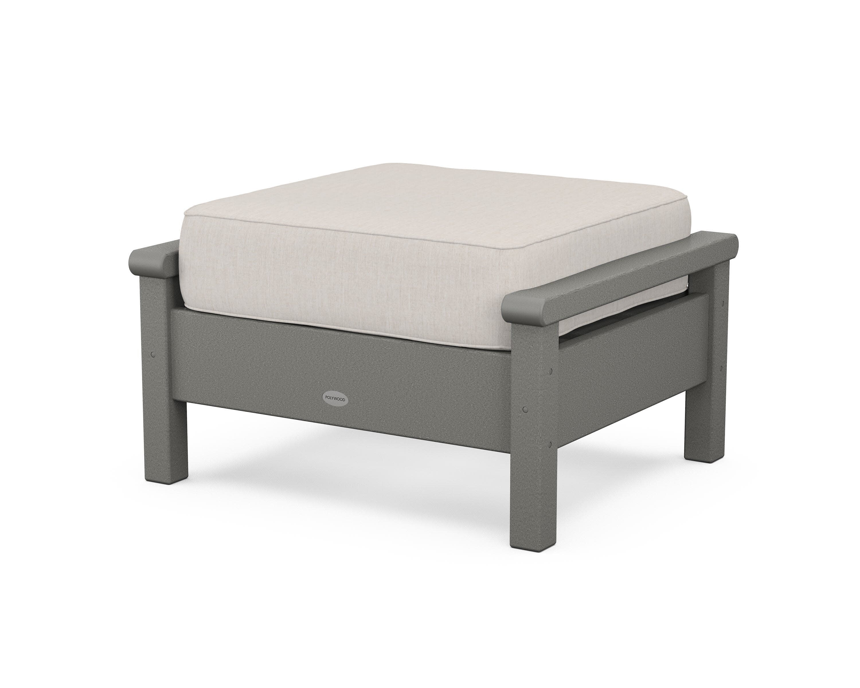 Harbour Deep Seating Ottoman in Slate Grey / Cast Ash