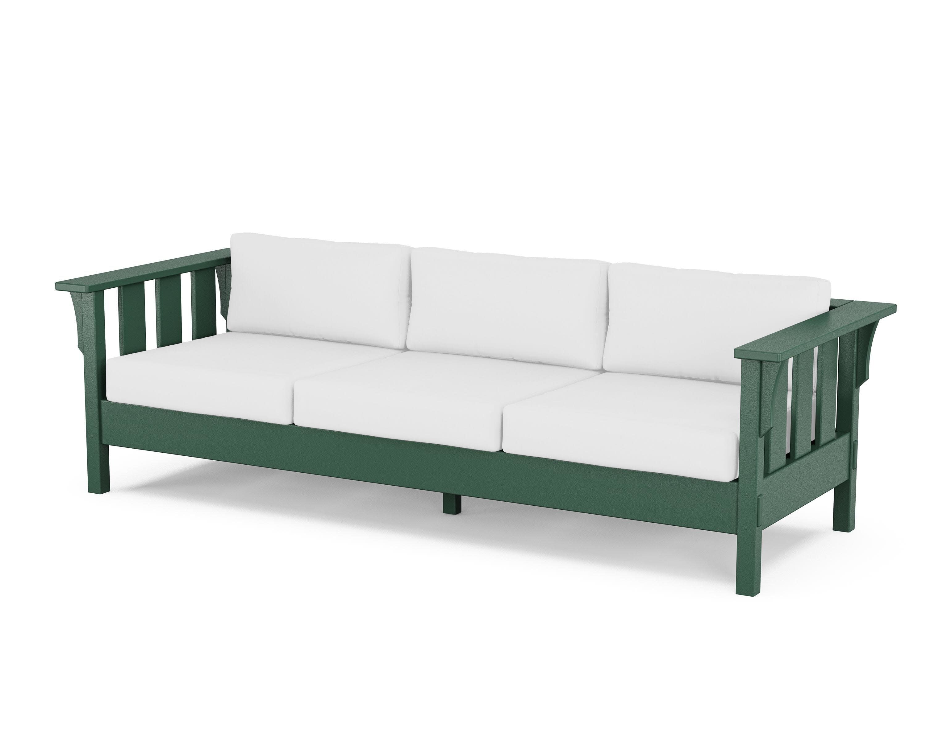 Acadia Deep Seating Sofa in Green / Natural