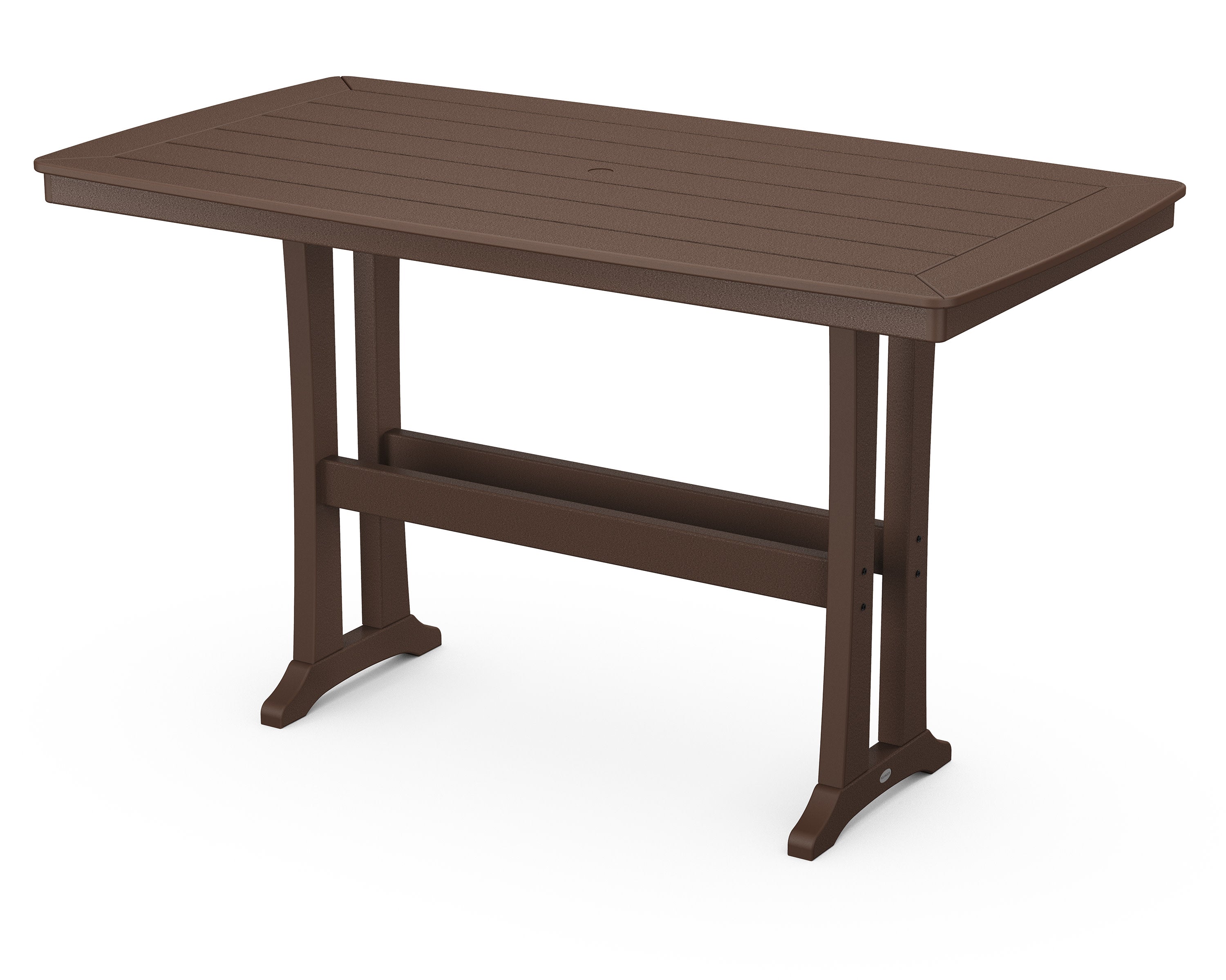 Nautical Trestle 38" x 73" Bar Table in Mahogany