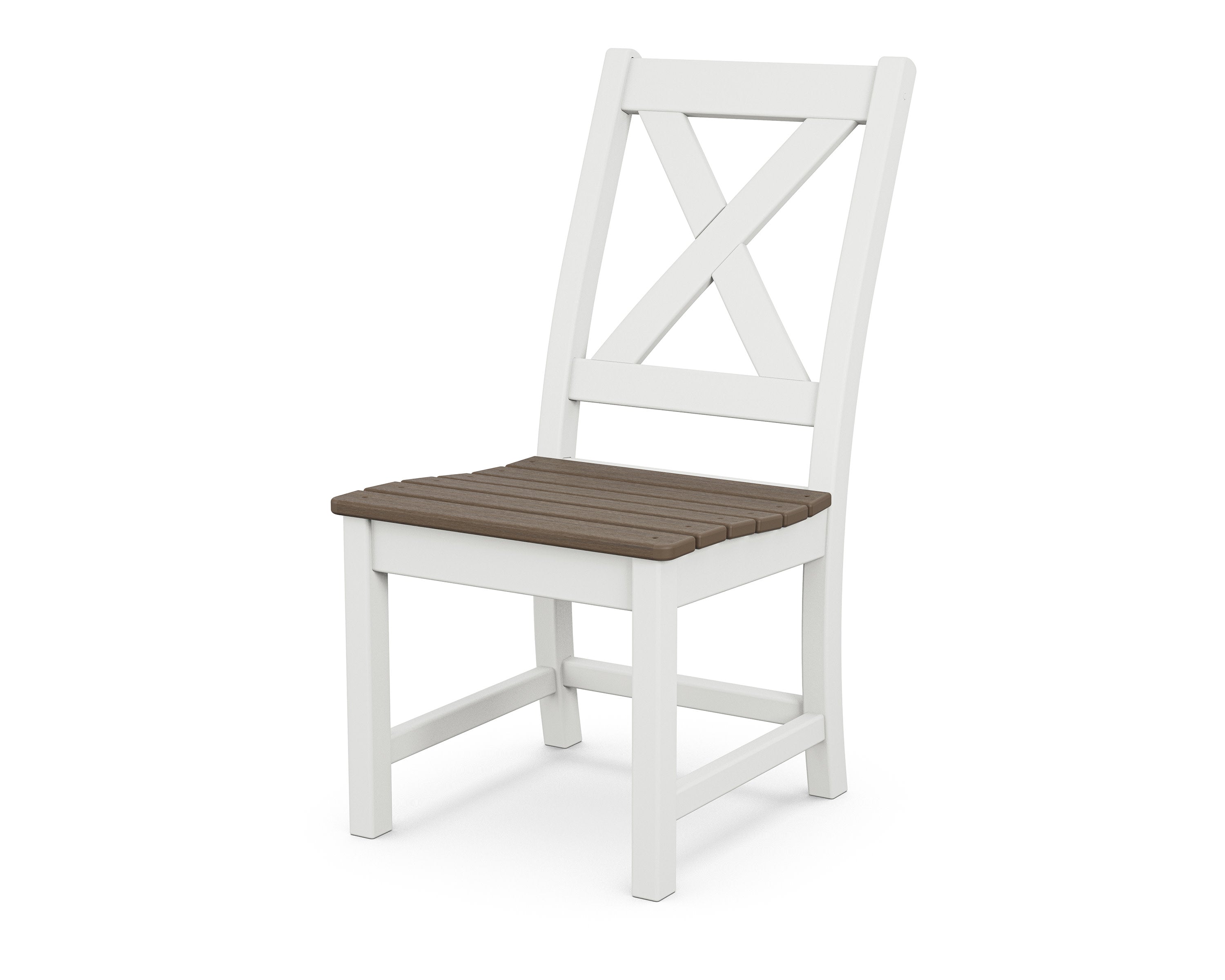Braxton Dining Side Chair in White / Kona
