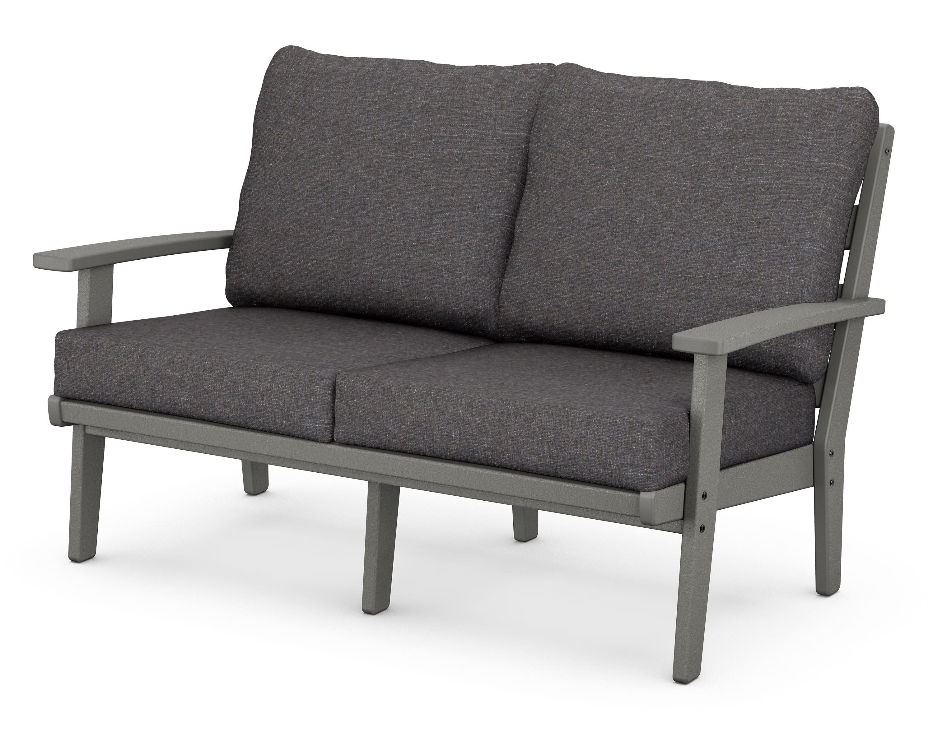 Grant Park Deep Seating Loveseat in Slate Grey / Ash Charcoal