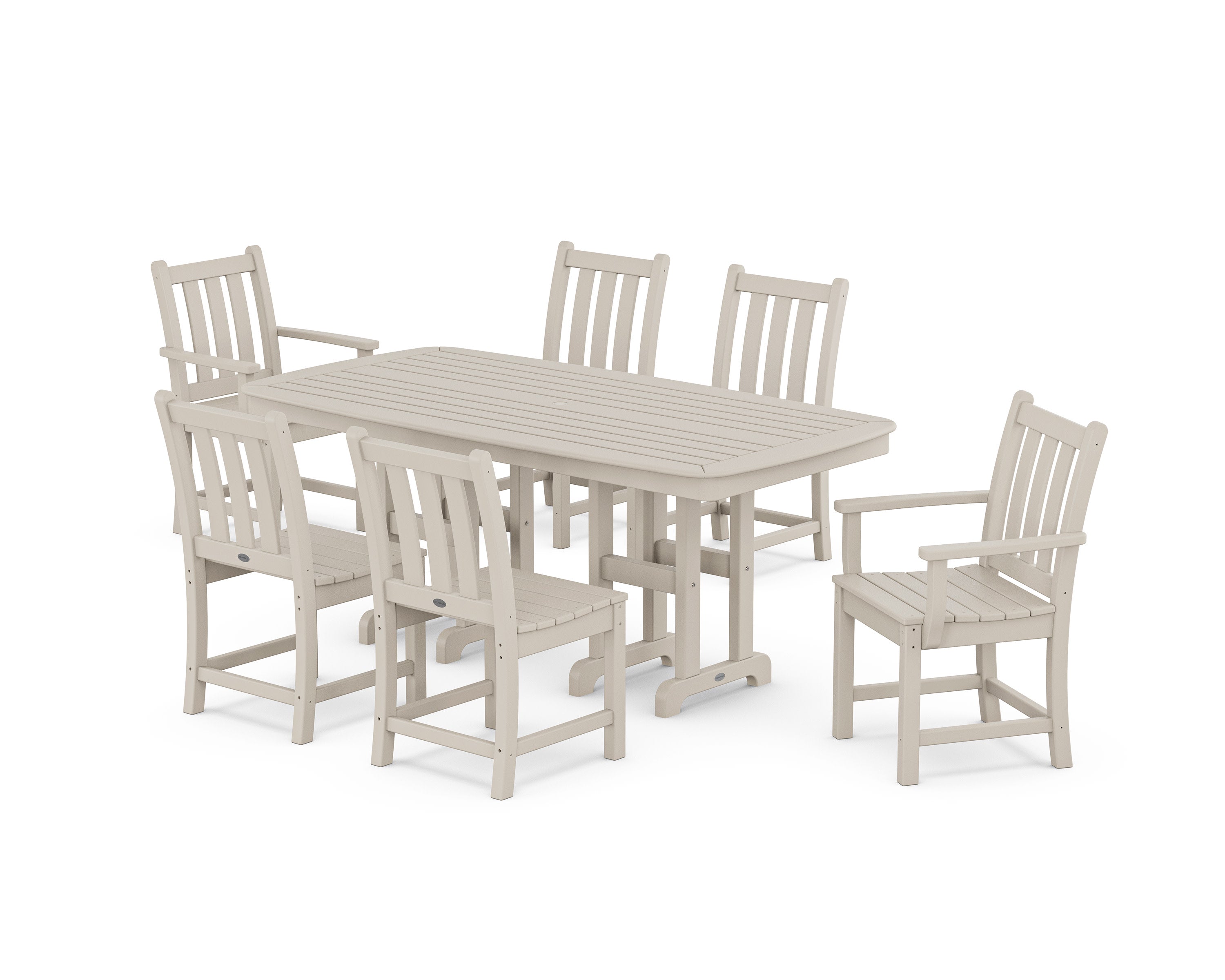 Traditional Garden 7-Piece Dining Set in Sand