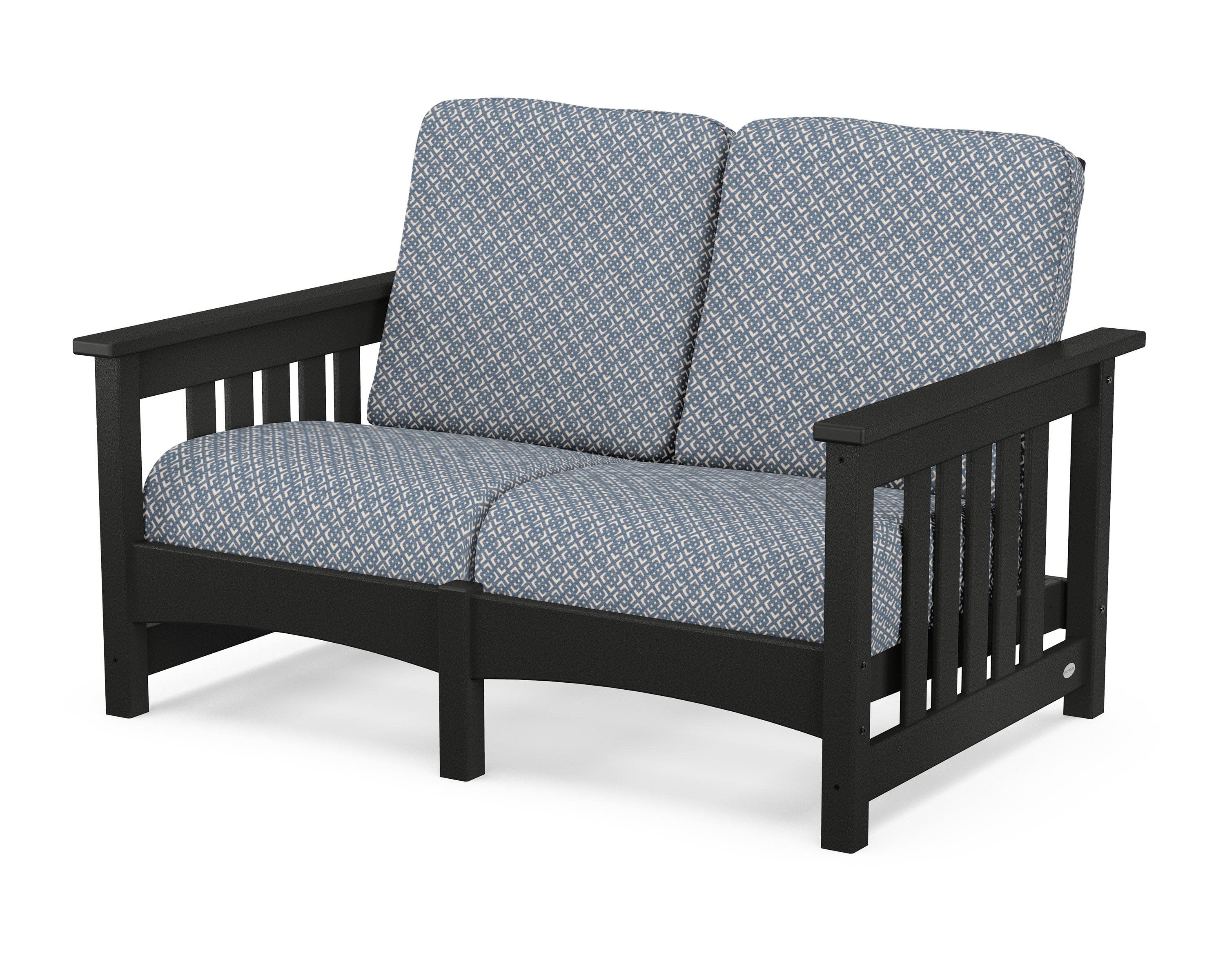 Club Mission Loveseat in Black / Hopscotch
