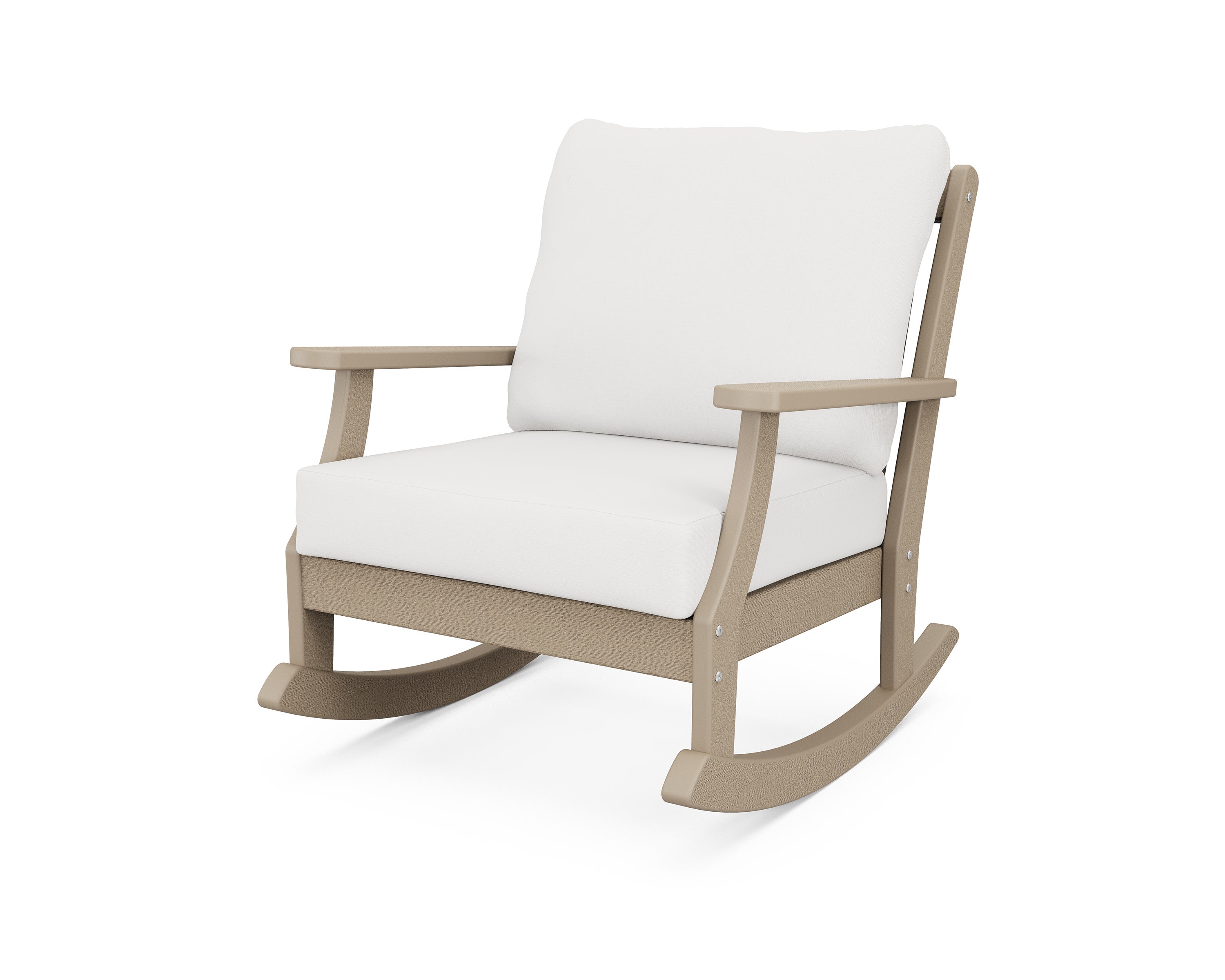 Braxton Deep Seating Rocking Chair in Vintage Sahara / Natural Linen