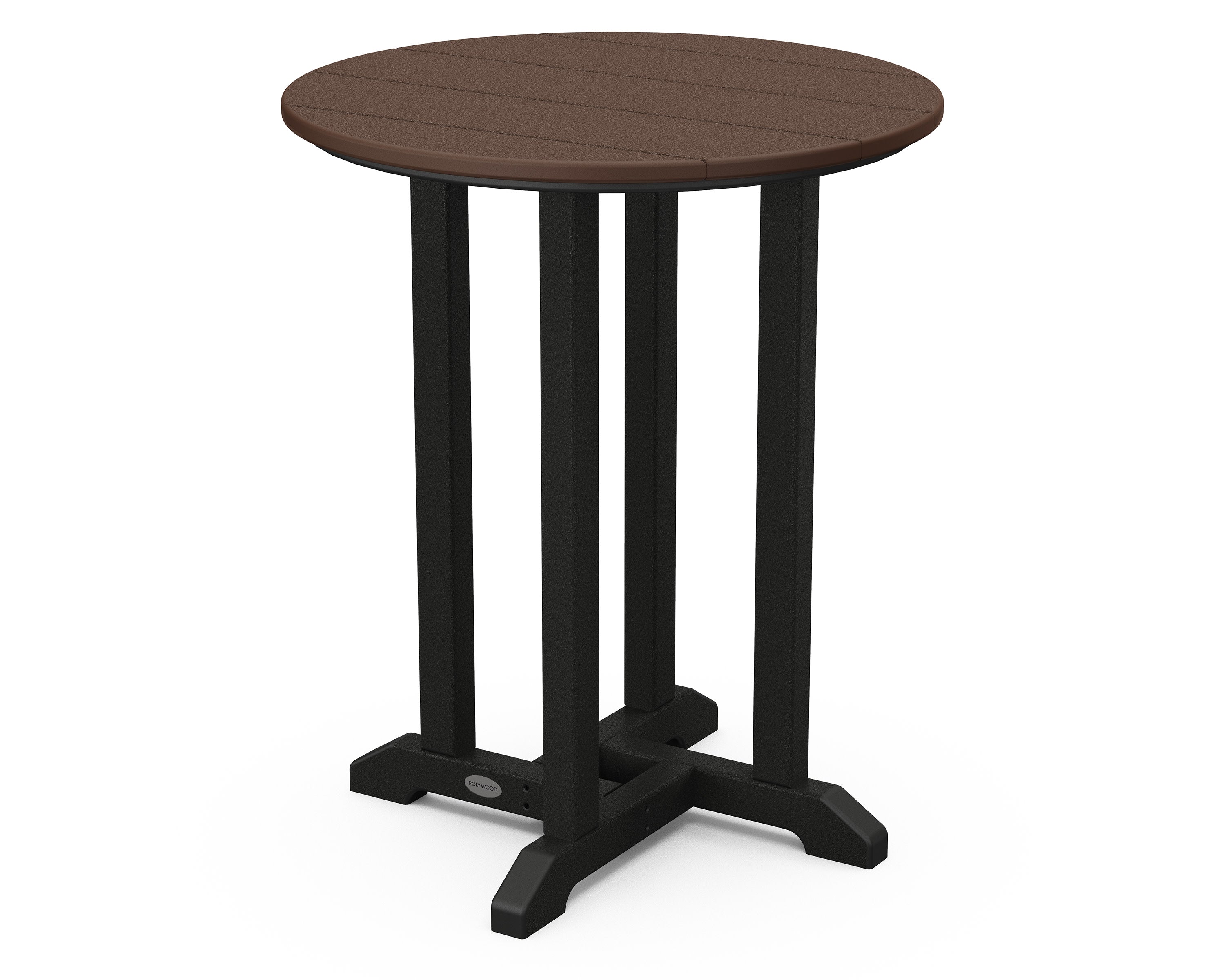 Contempo 24" Round Dining Table in Black / Mahogany