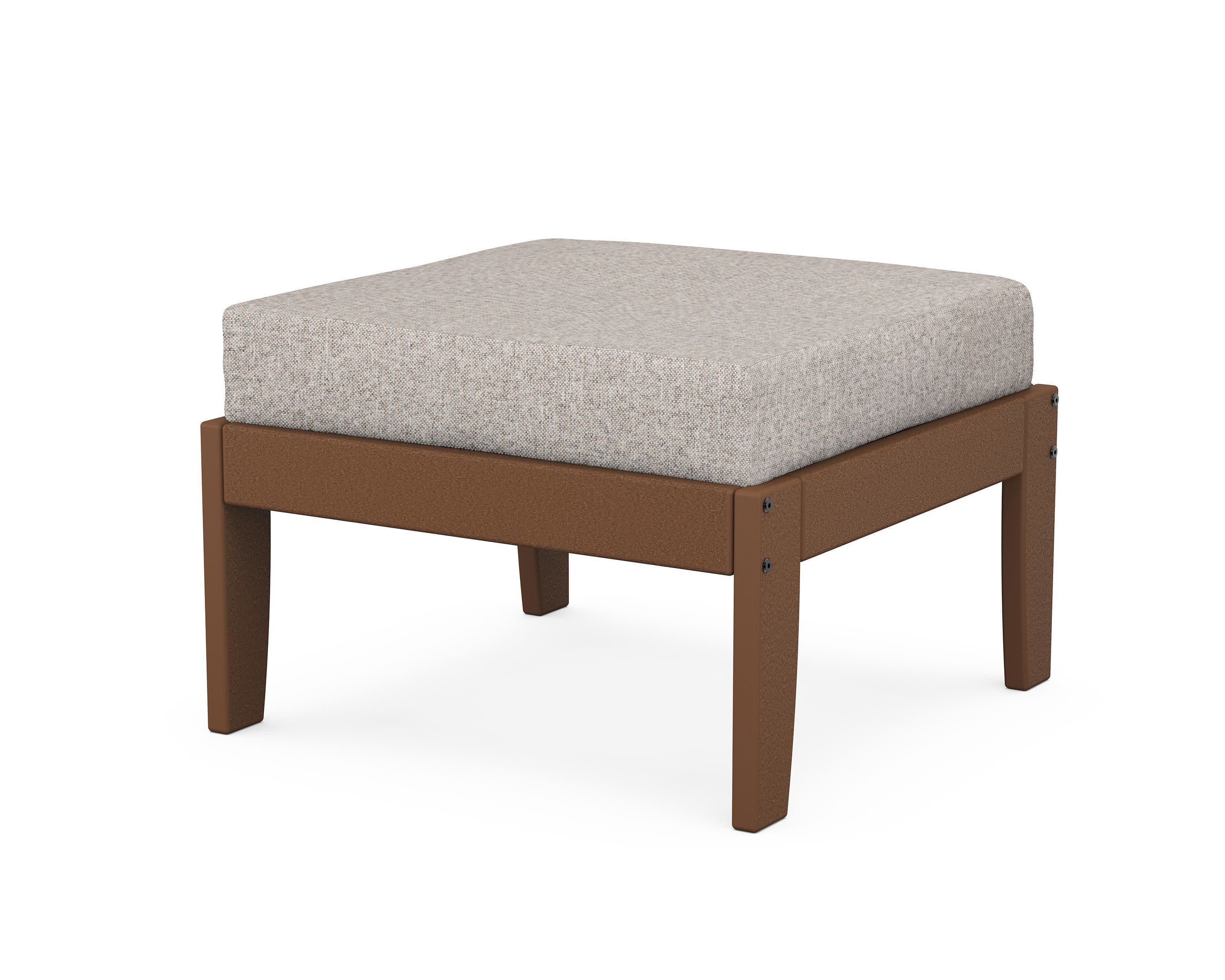 Modular Ottoman - Classic in Teak / Weathered Tweed