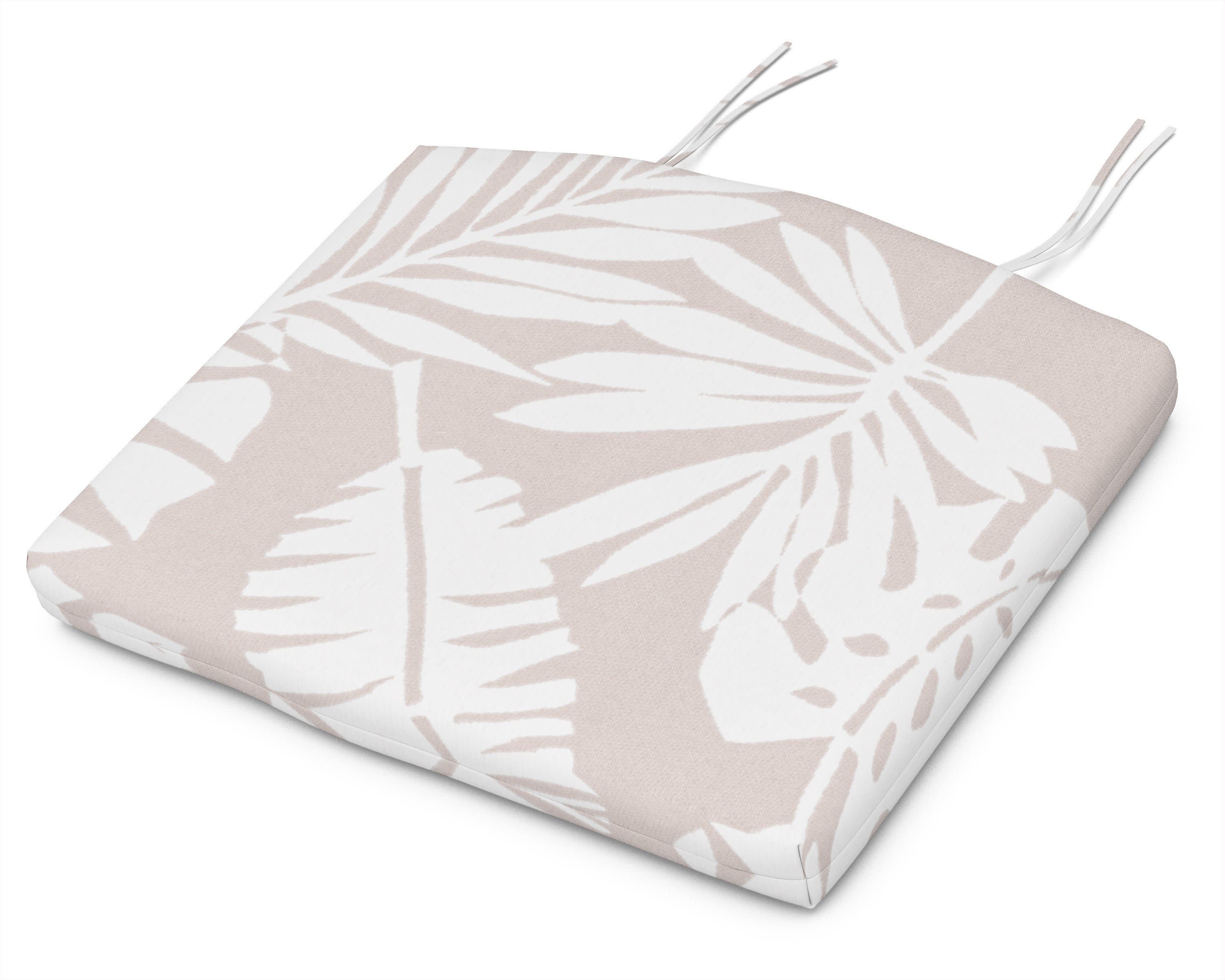 Standard Seat Cushion 18.5"D x 24"W x 2.5"H in Leaf Dune Burlap