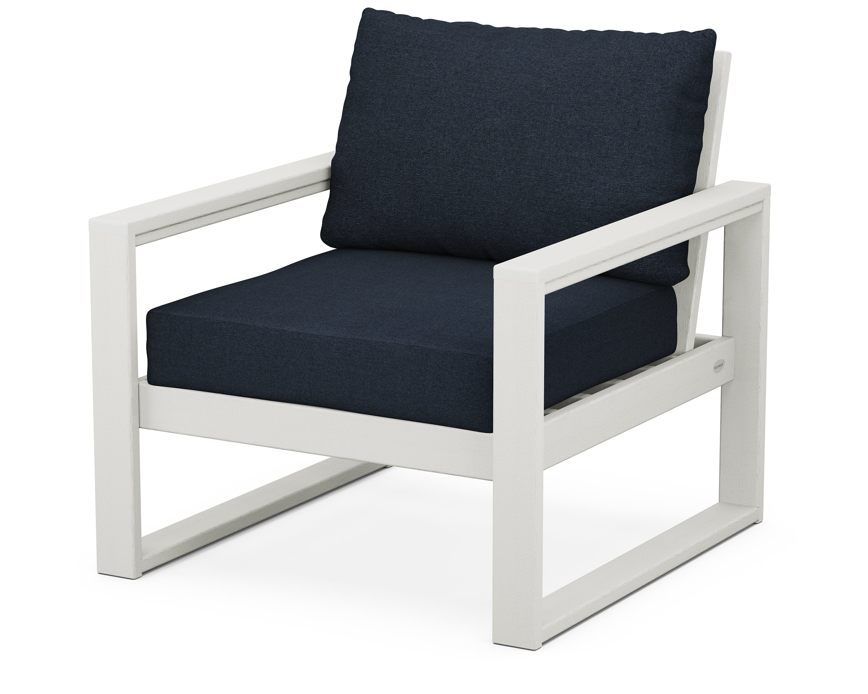 EDGE Club Chair in Vintage White / Marine Indigo