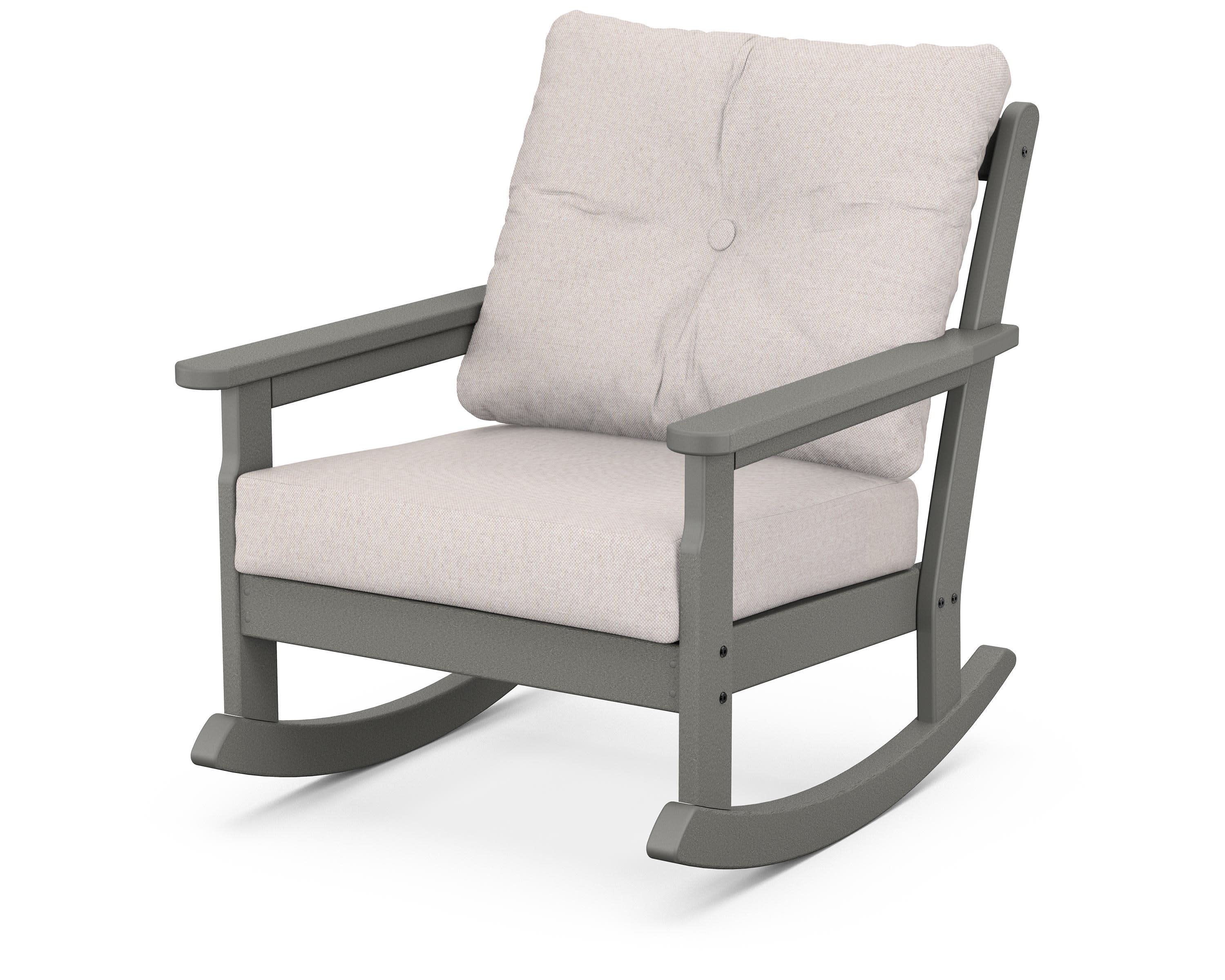 Vineyard Deep Seating Rocking Chair in Mahogany / Natural