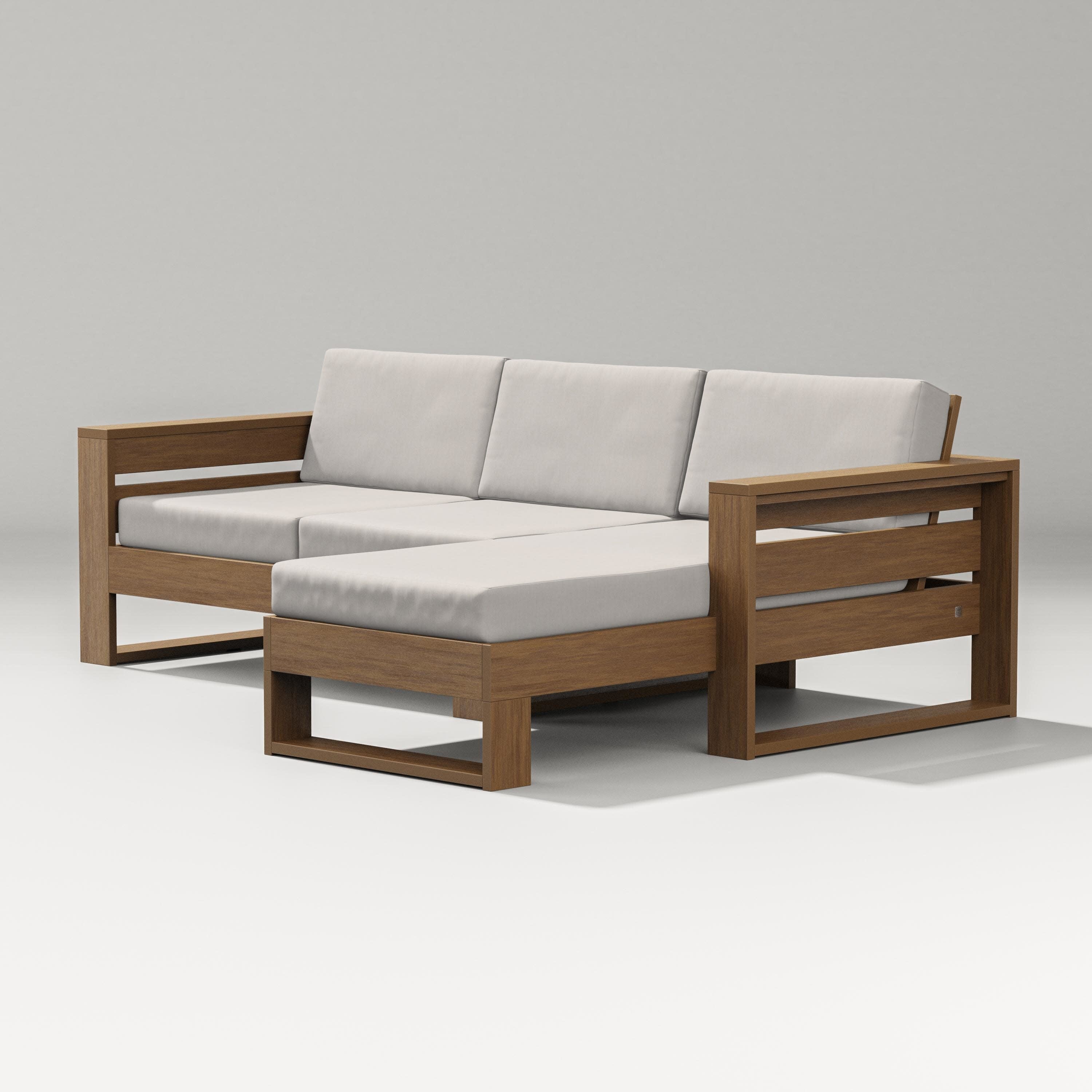 Latitude Right Chaise Sectional in Natural / Cast Ash