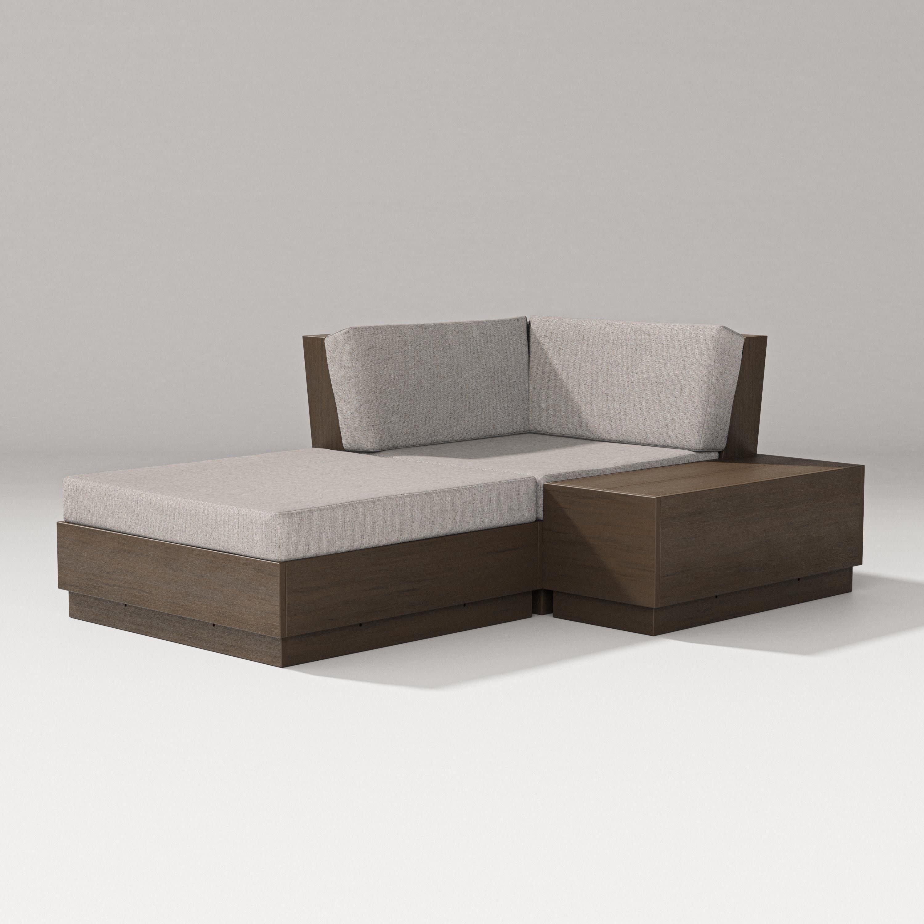 Elevate Corner Chaise in Kona / Weathered Tweed