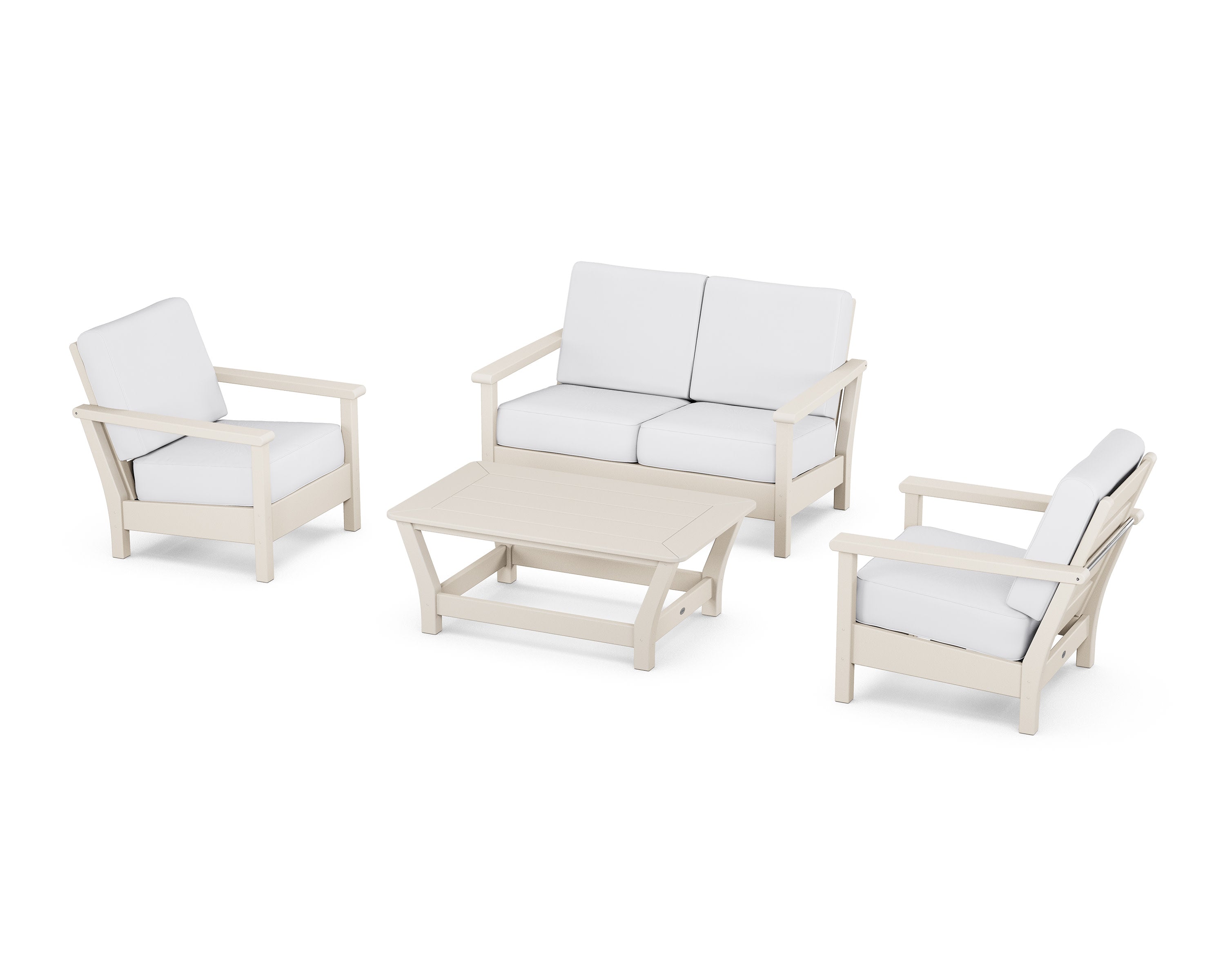 Harbour 4-Piece Deep Seating Set in Sand / Natural