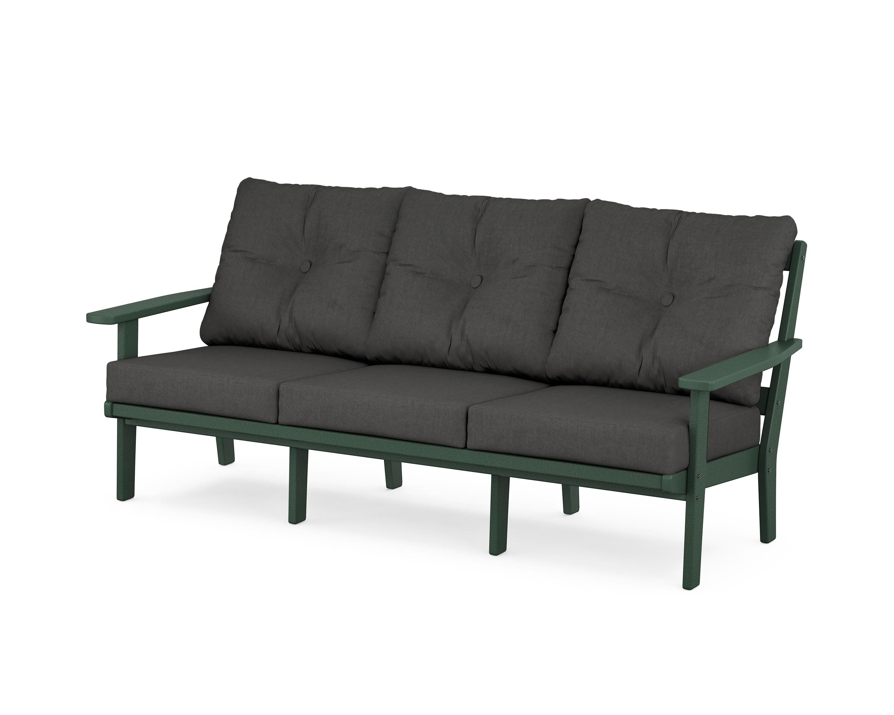 Oxford Deep Seating Sofa in Green / Spectrum Carbon