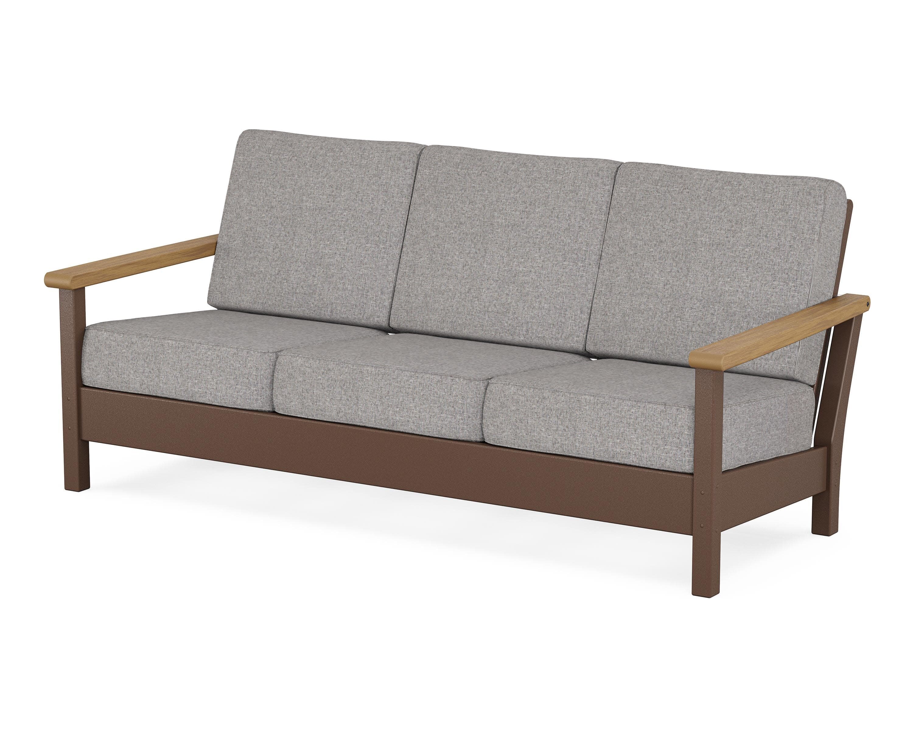 Harbour Deep Seating Sofa in Mahogany / Natural / Grey Mist