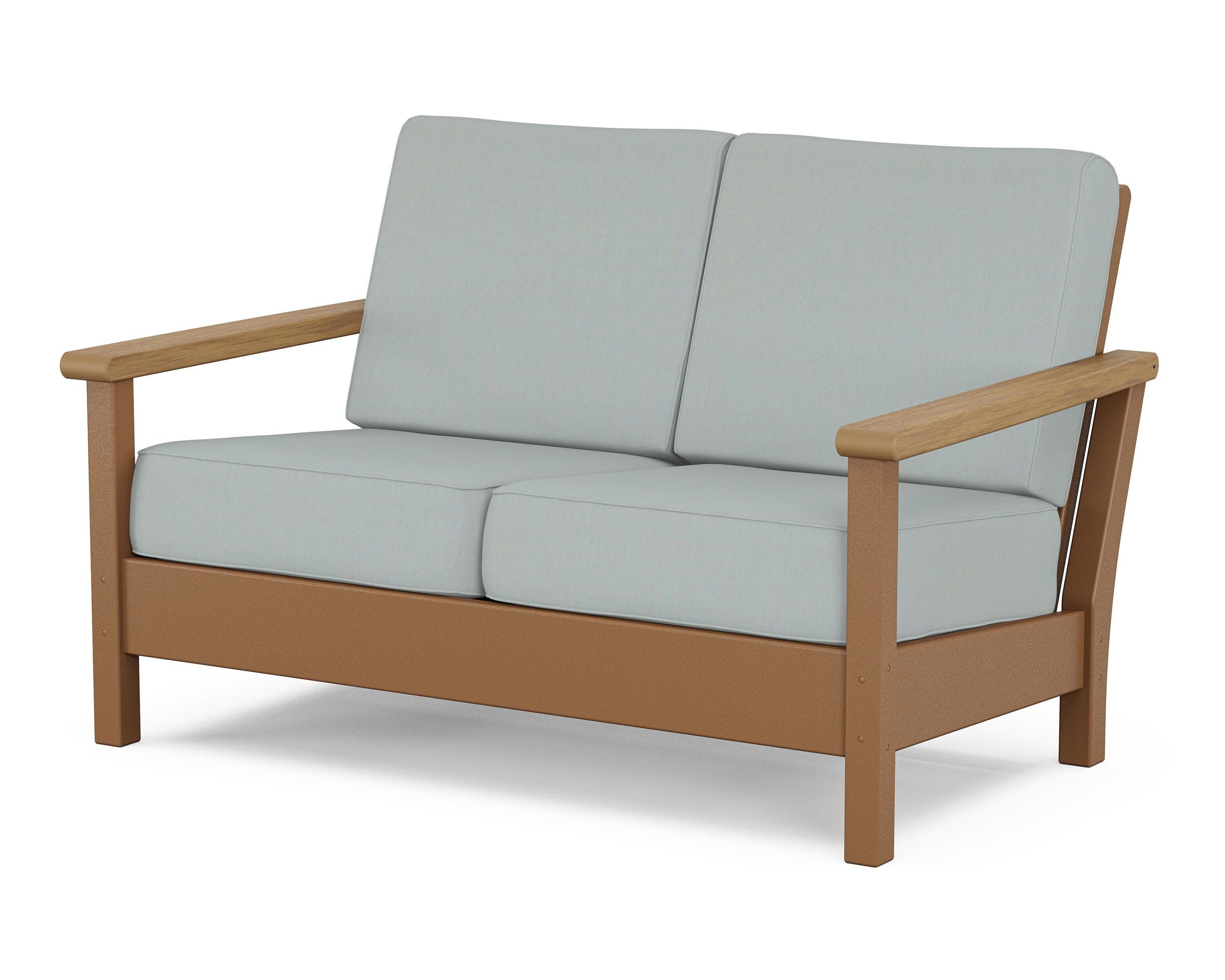 Harbour Deep Seating Loveseat in Teak / Natural / Spa