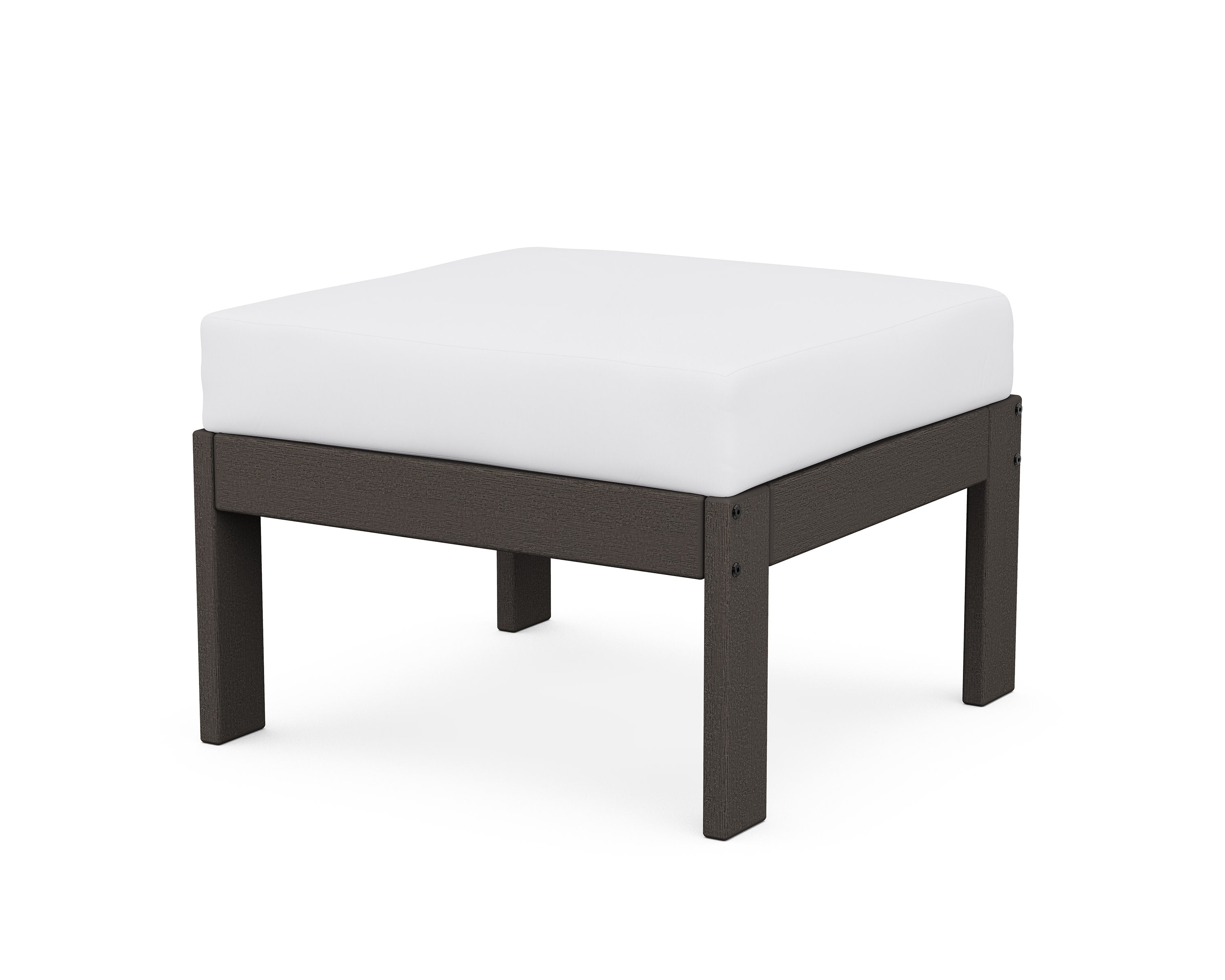 Vineyard Modular Ottoman in Vintage Coffee / Natural