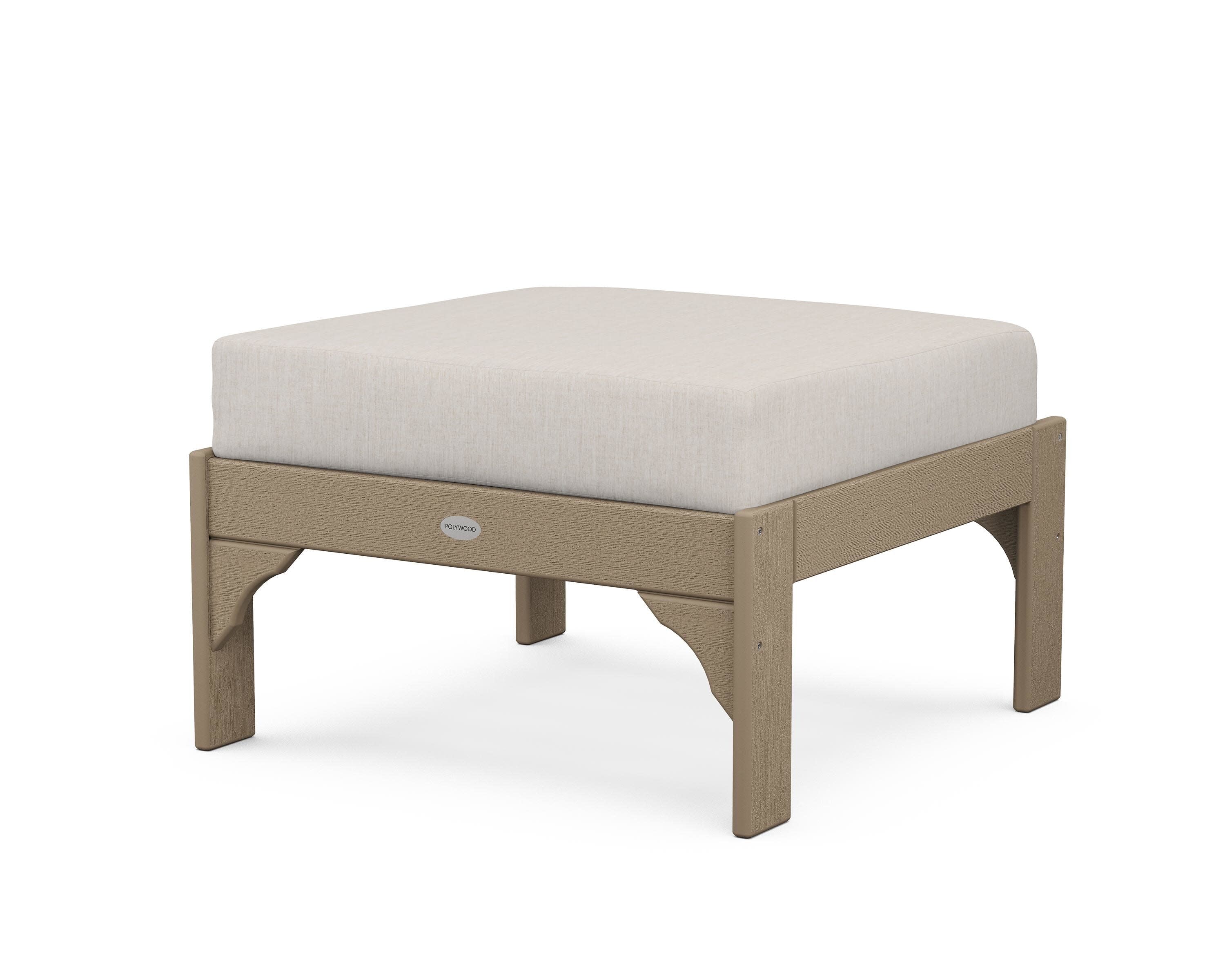 Vineyard Deep Seating Ottoman in Vintage Sahara / Cast Ash