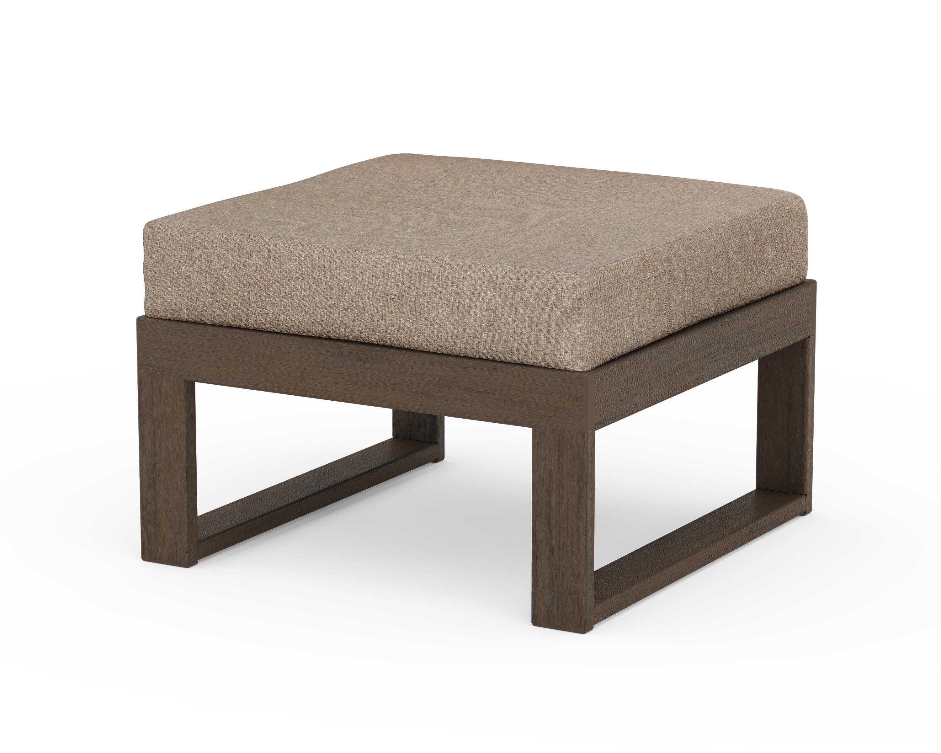 Modular Ottoman - Modern in Kona / Spiced Burlap