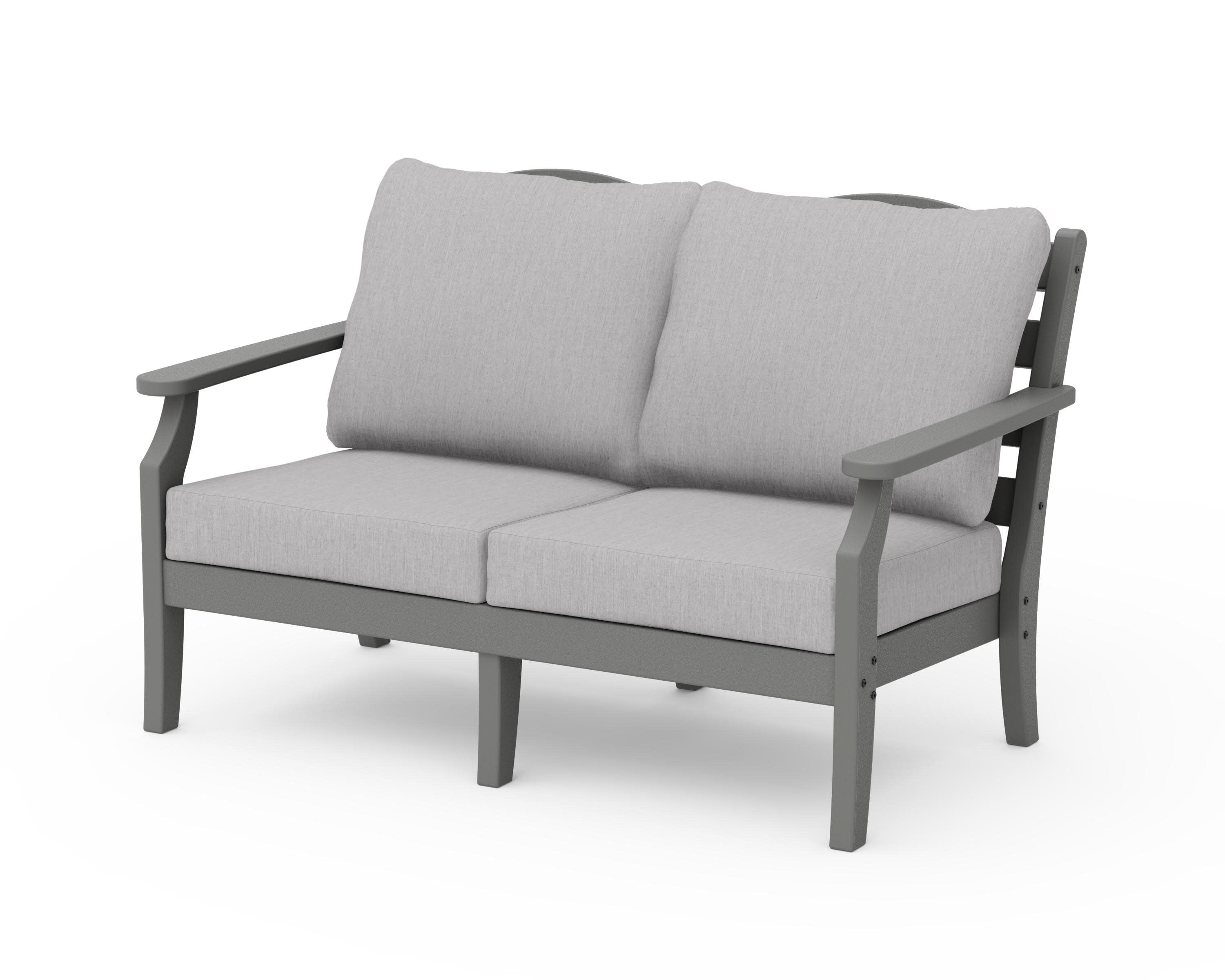 Savannah Deep Seating Loveseat in Slate Grey / Granite