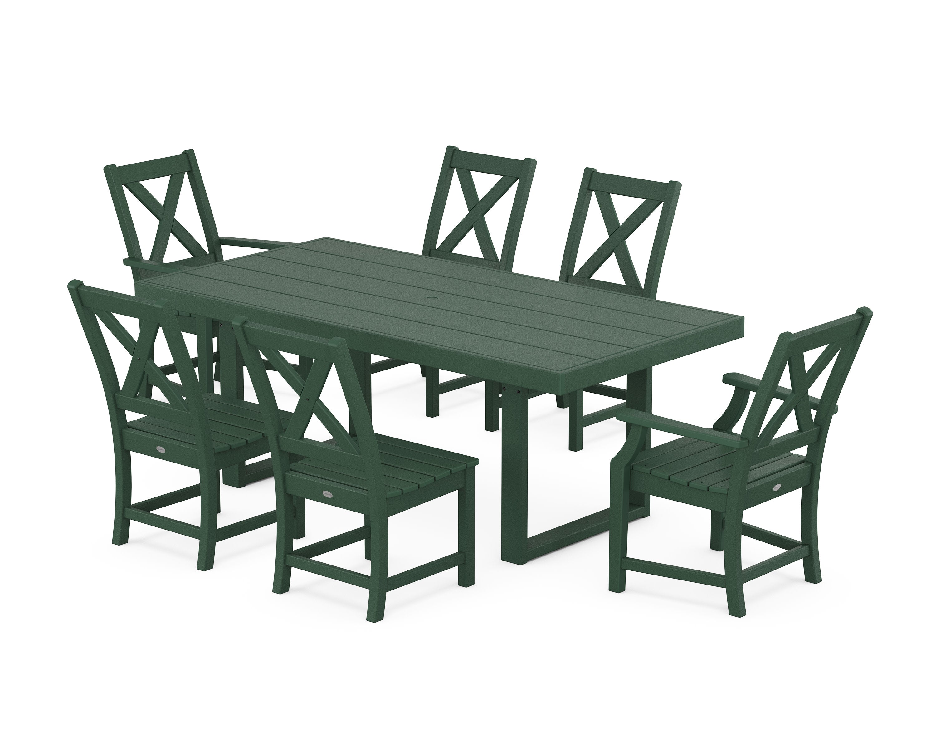 Braxton 7-Piece Dining Set in Green
