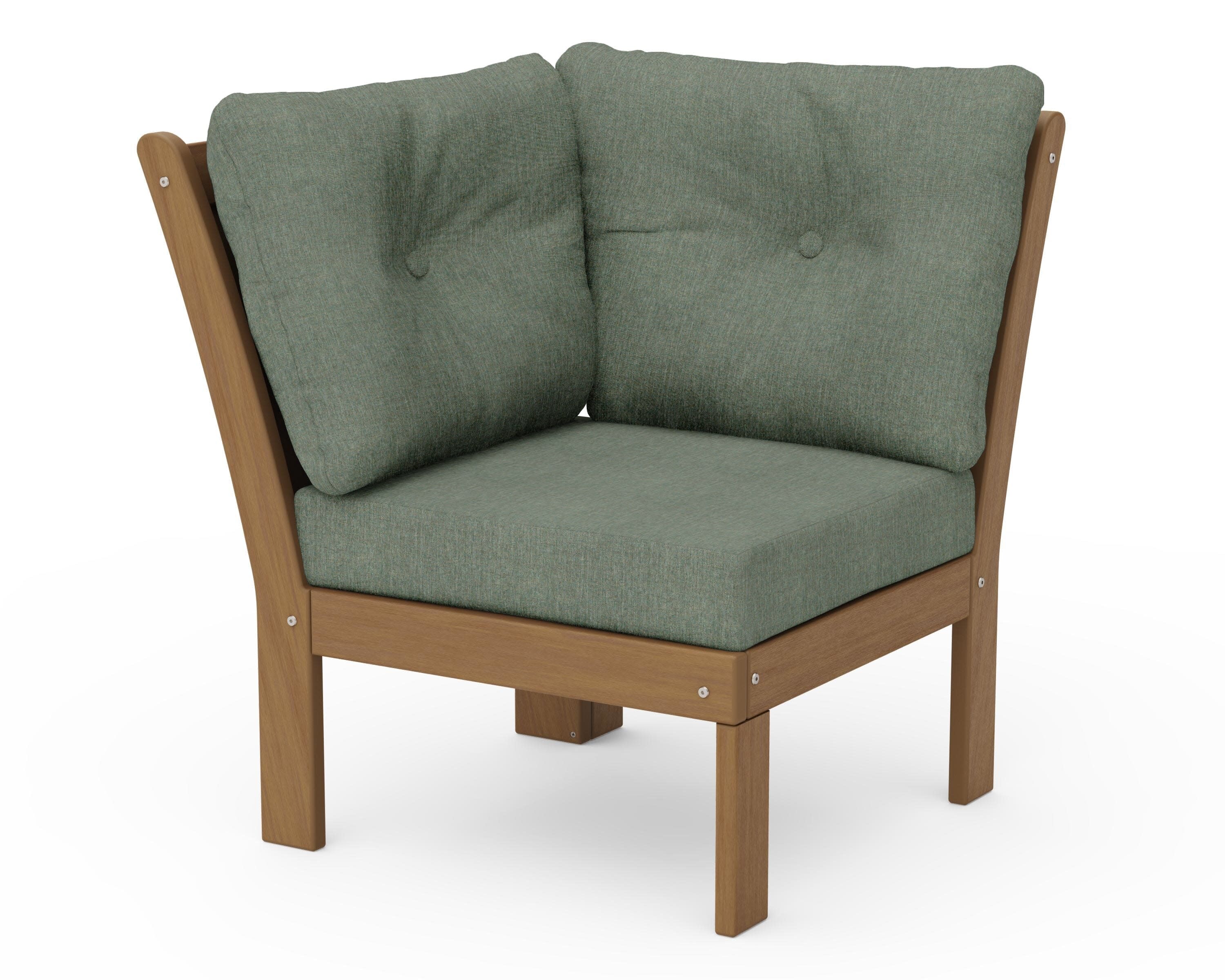 Vineyard Modular Corner Chair in Natural / Cast Sage