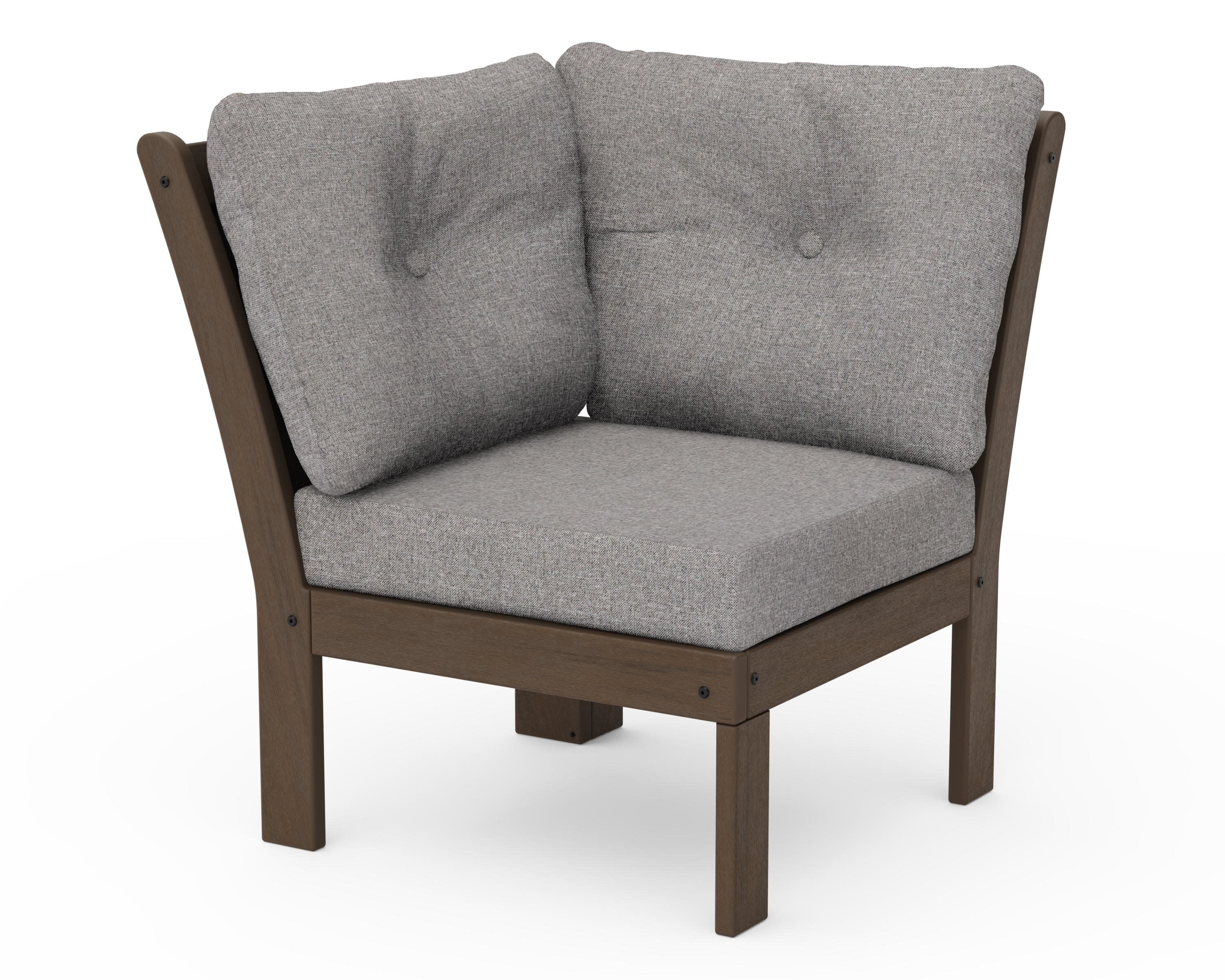 Vineyard Modular Corner Chair in Kona / Grey Mist
