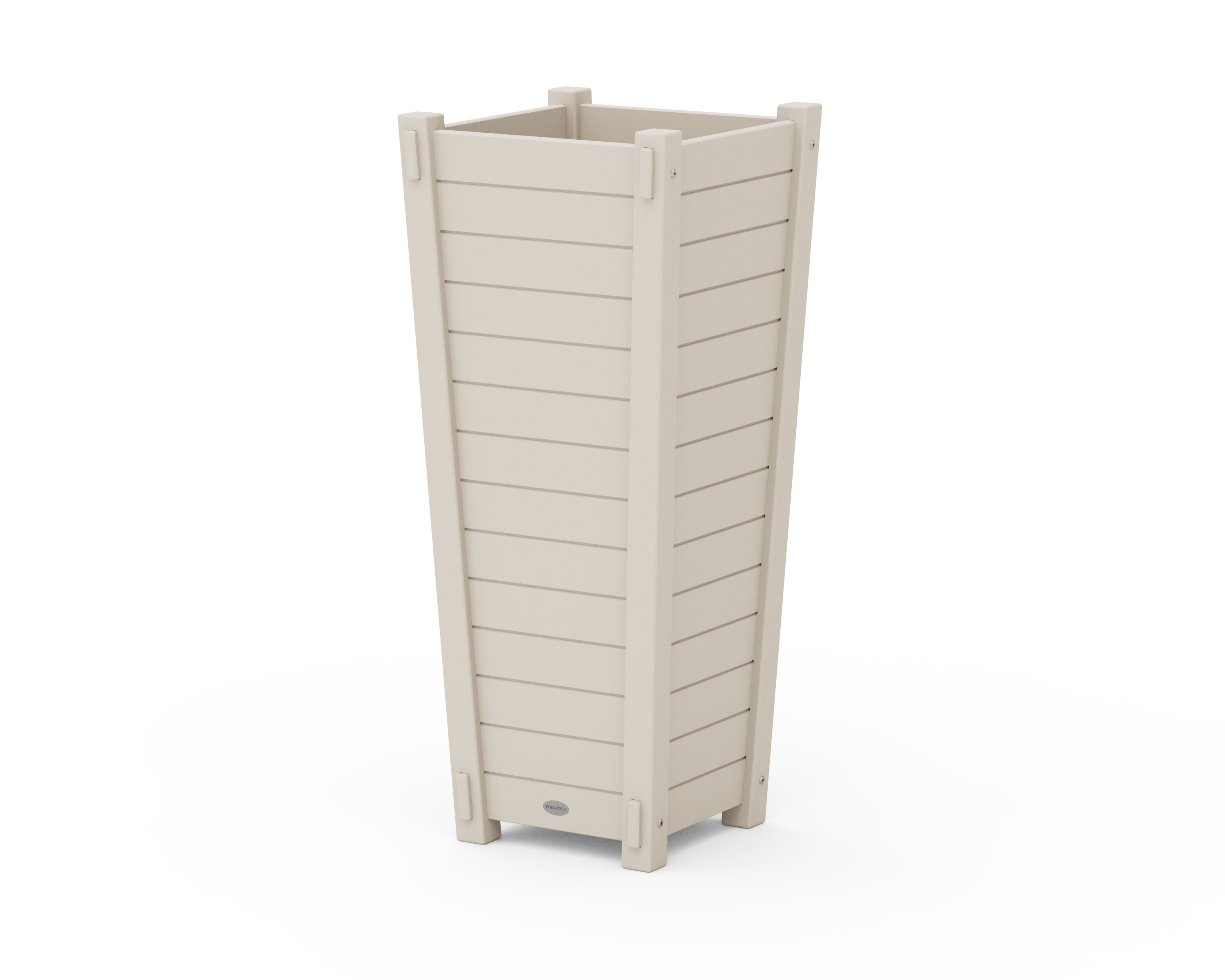 Nautical Tapered Square Tall Planter Box in Sand