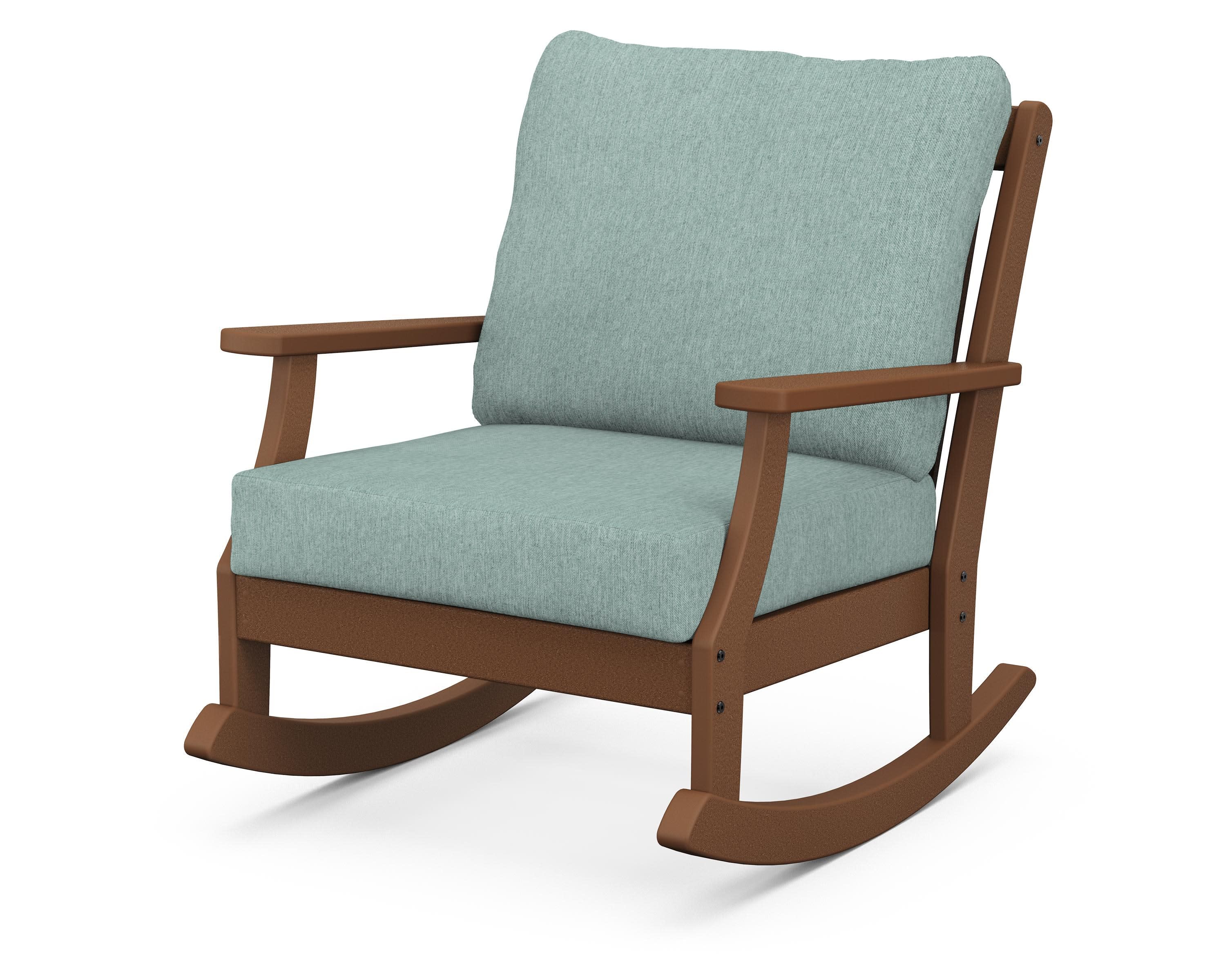Braxton Deep Seating Rocking Chair in Teak / Glacier Spa