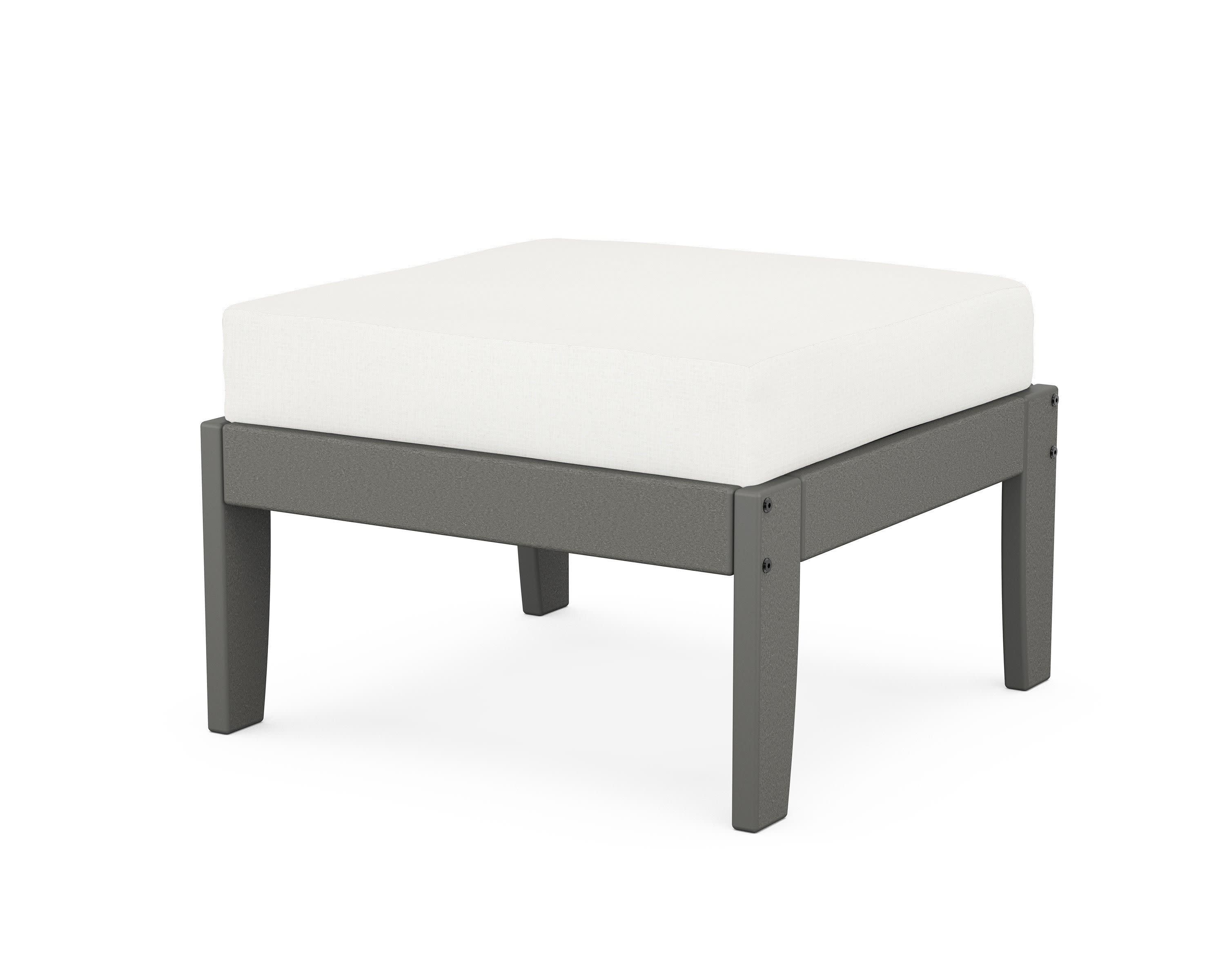 Modular Ottoman - Classic in Slate Grey / Natural Linen