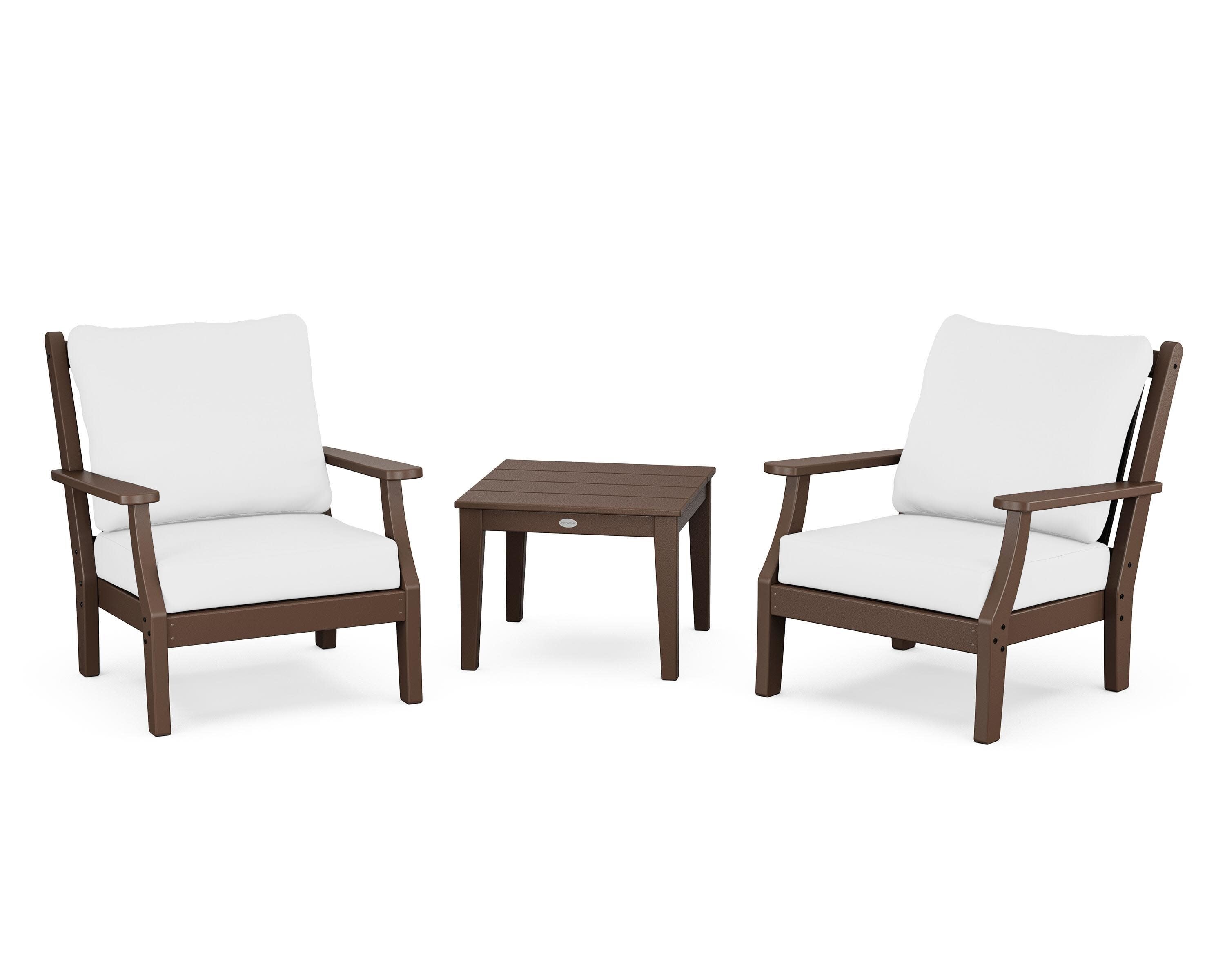 Wovendale 3-Piece Deep Seating Set in Mahogany / Natural