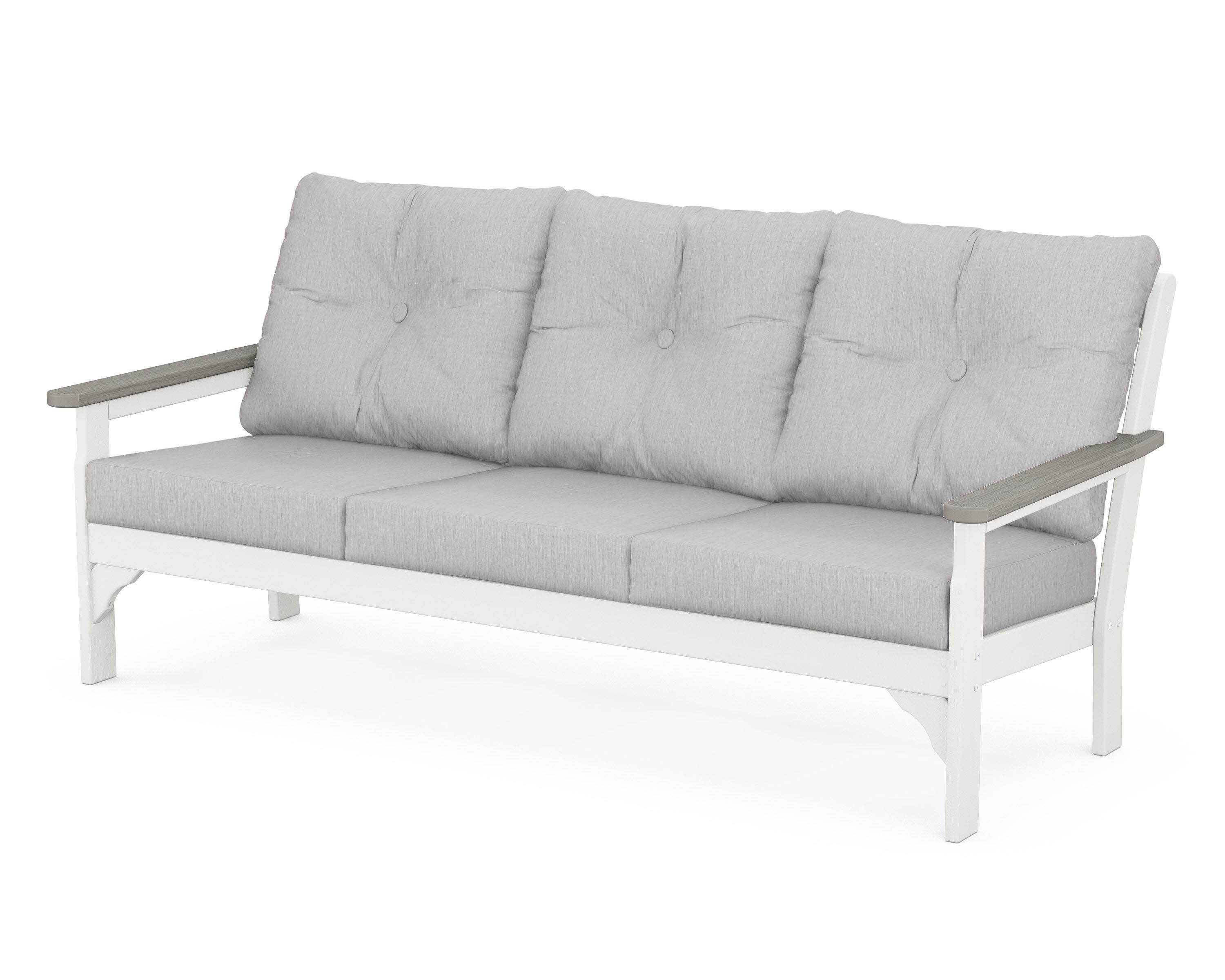 Vineyard Deep Seating Sofa in White / Driftwood / Granite